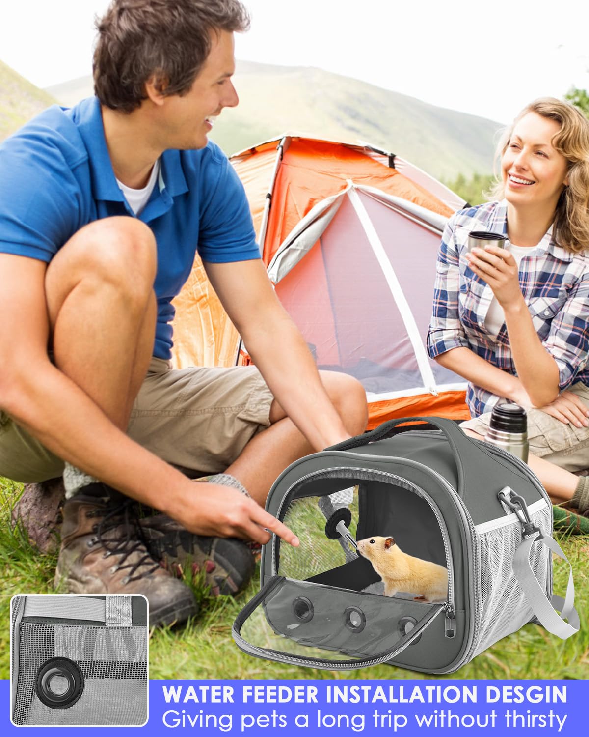 Bissap Guinea Pig Carrier Bag, Portable Small Animal Carrier Pouch For Hamster Chinchilla Rabbit Gerbil Hedgehog Sugar Glider Ou