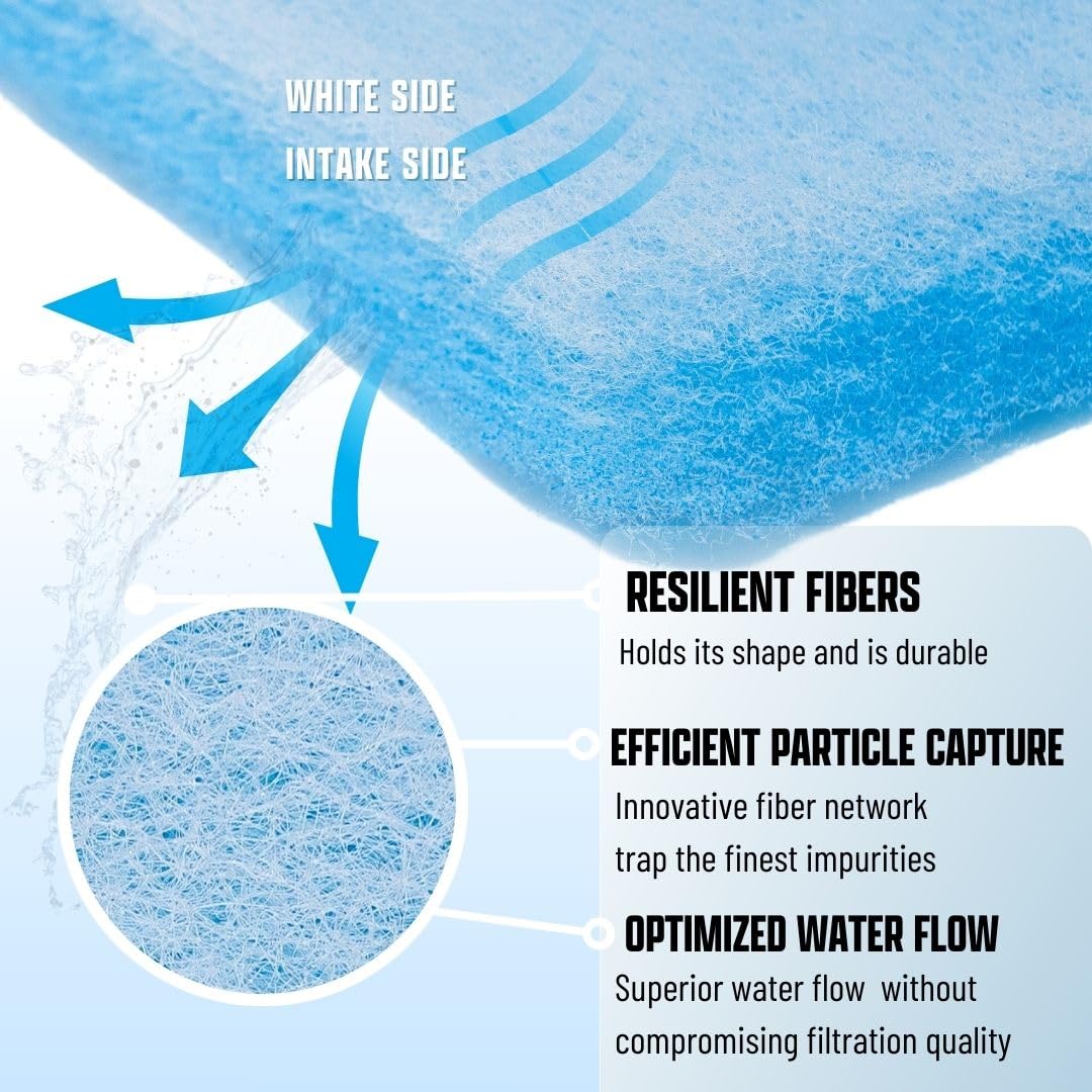 Aquarium Filter Media Pad Cut To Fit Roll, 12'' X 72'' (6 Ft)