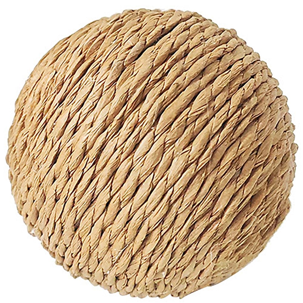 Extra Large 4-Inch Sisal Cat Ball Toy (Yellow)