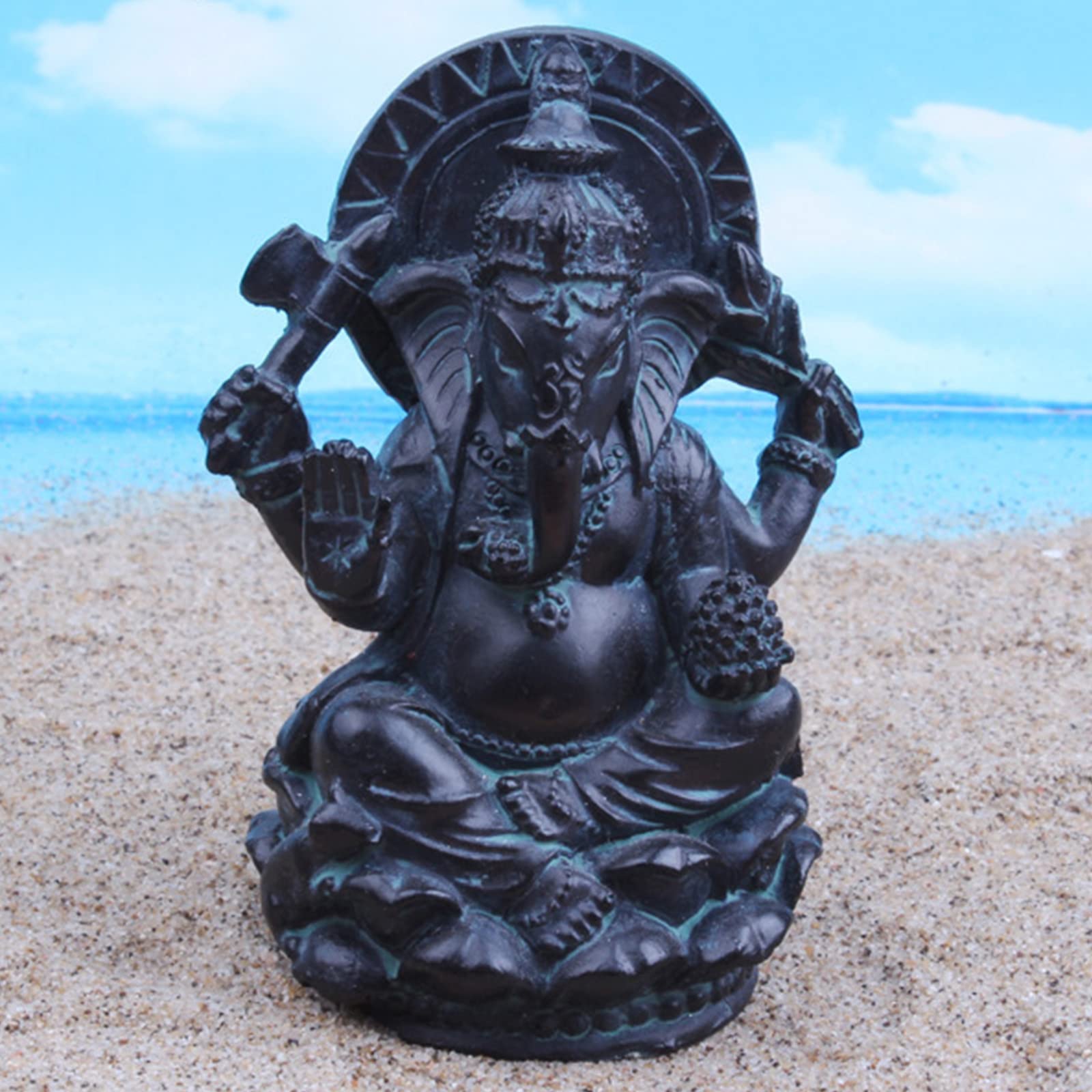 Kocris Casa Ganesh Elephant Fish Tank Decorations Aquarium D  cor Statue Reptile Turtle Lizard Spider Tanks Terrarium Thai Ganes