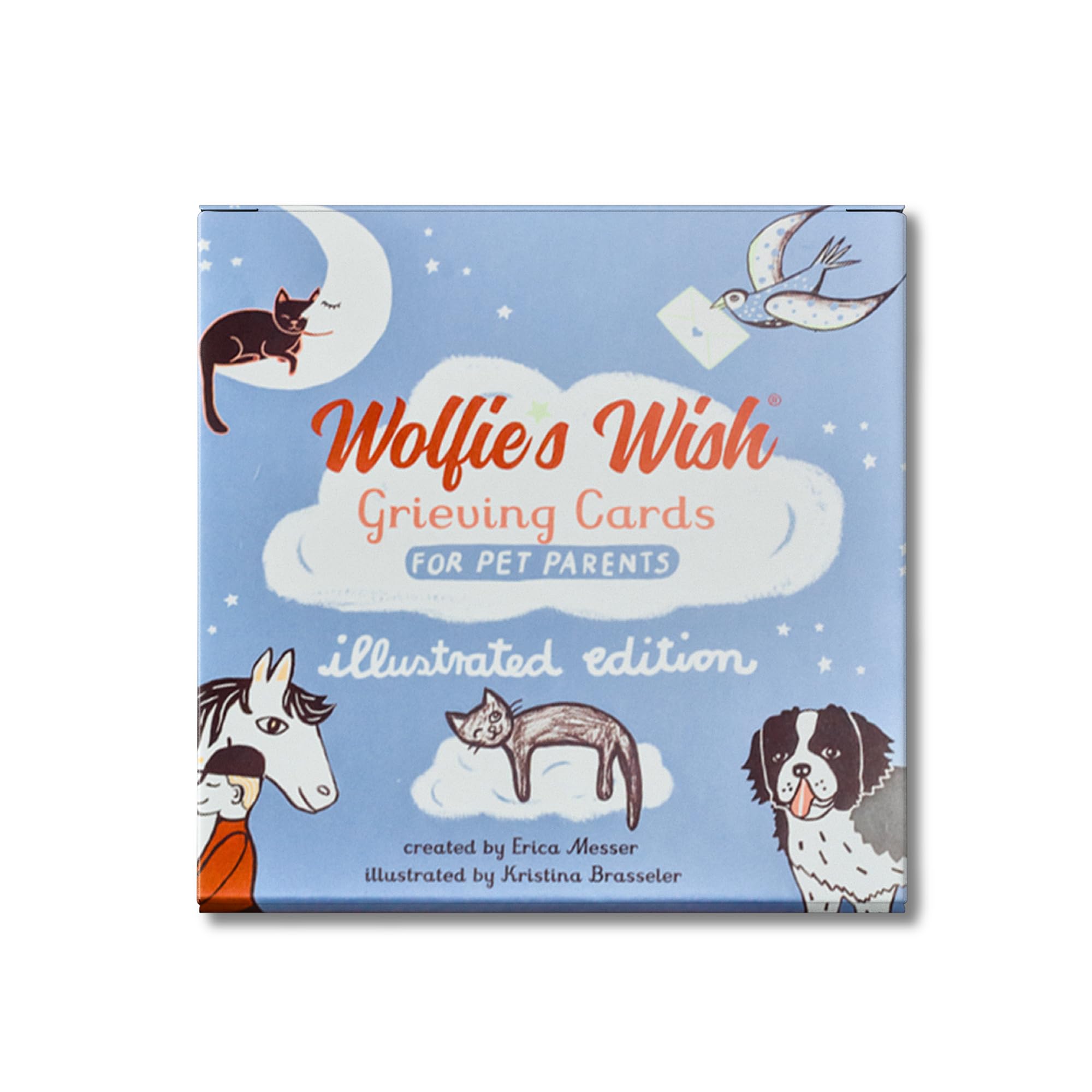 Pet Loss Sympathy Gift For Pet, Cat Or Dog Bereavement, 30 Affirmation Cards To Comfort Grieving Pet Owners Or As A Memorial Gif