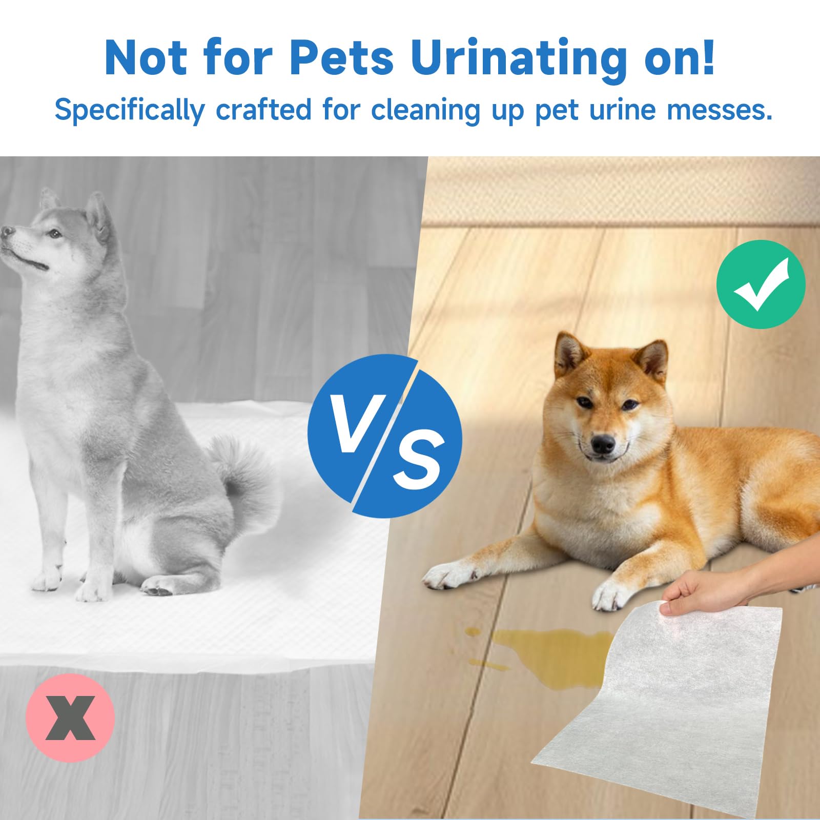 L&W BROS. Easy Clean Pet Quick Absorbent Sheets - Innovative Solution for Mess-Free Cleanup Not Traditional Pee Pads, 12x10 for
