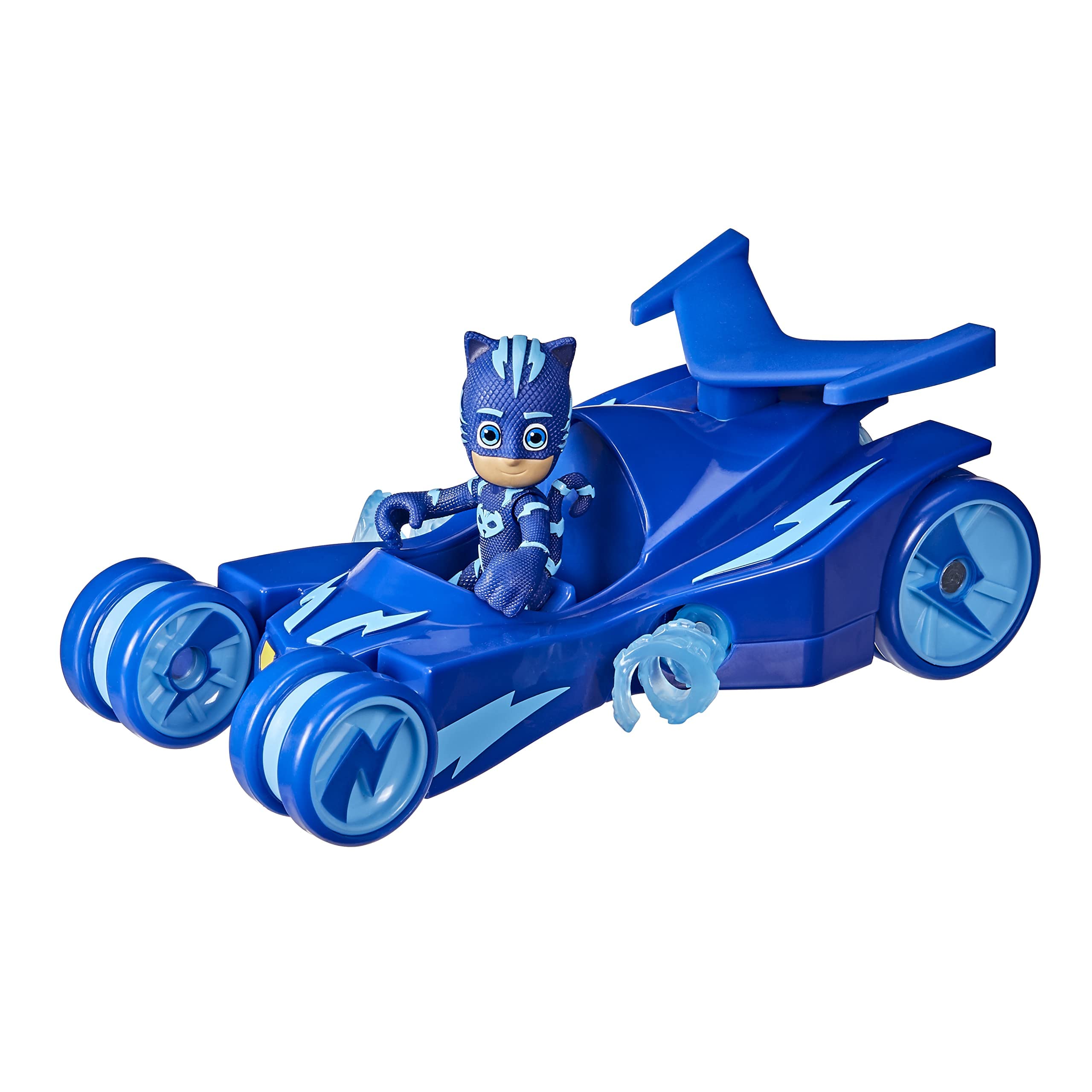 Pj Masks Catboy Deluxe Vehicle Preschool Toy, Cat-Car Toy With Spinning Super Cat Stripes And Catboy Action Figure For Kids Ages