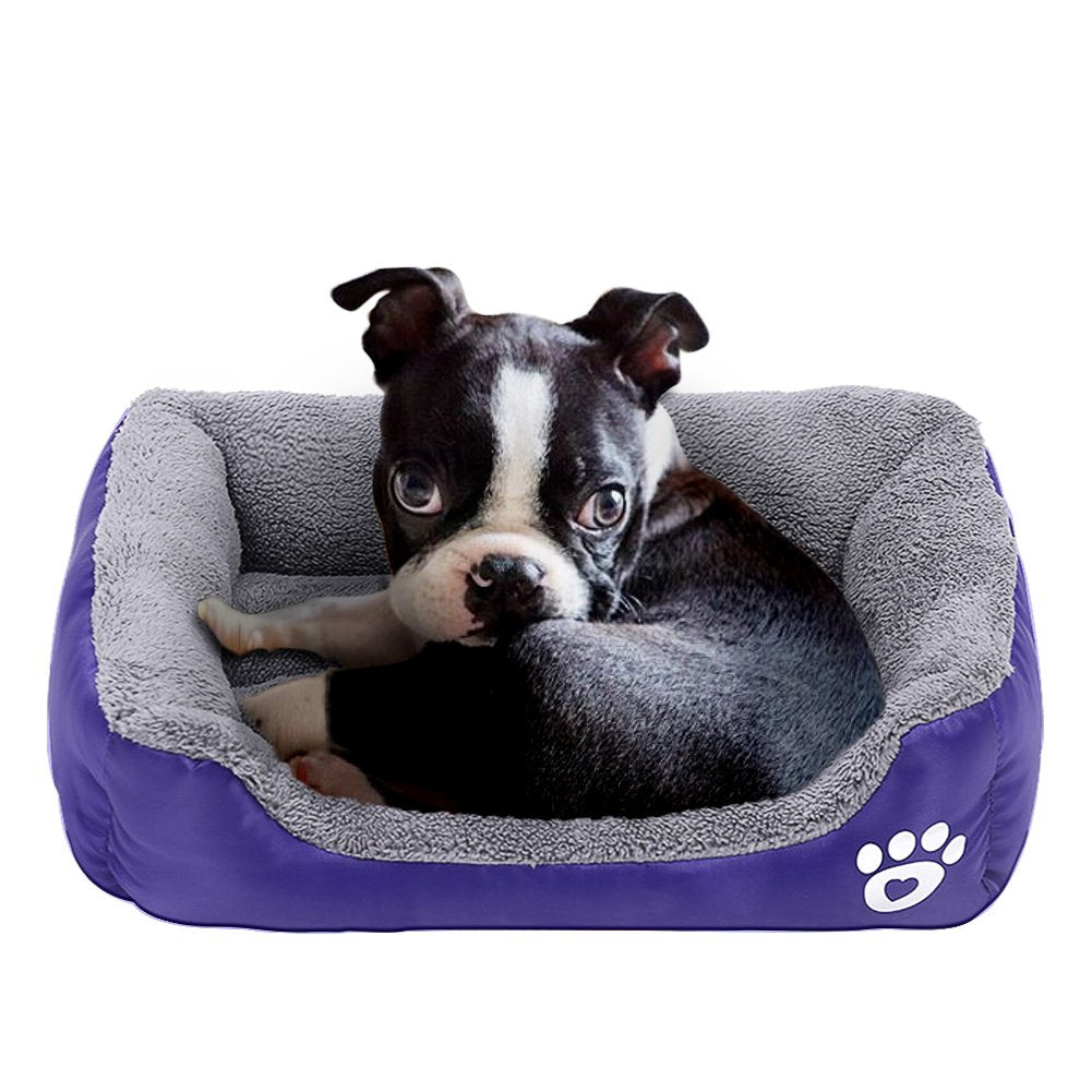 Barelove Square Large Dog Bed Mattress Washable Pads Room Waterproof Bottom (Purple)