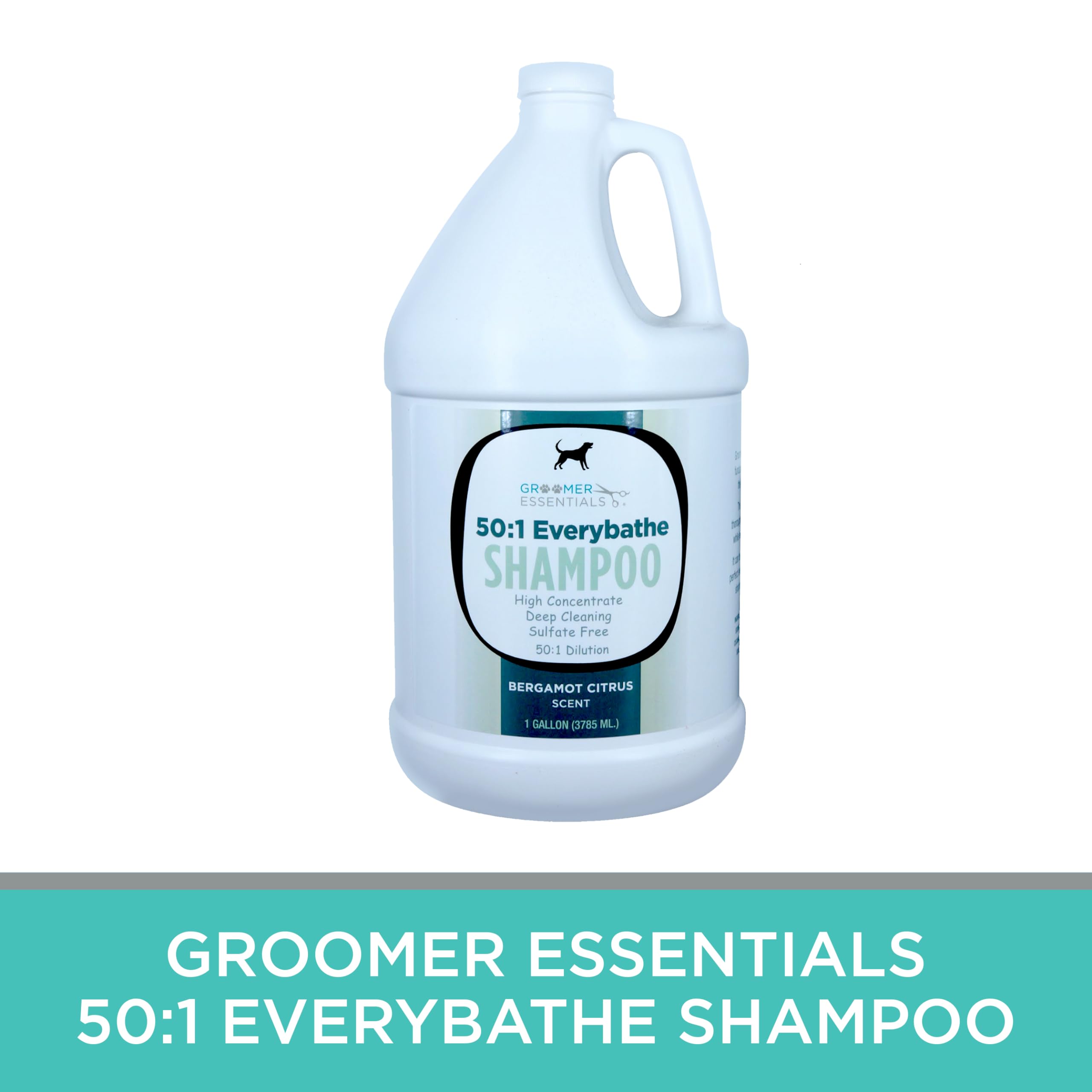 Groomer Essentials 50:1 Everybathe Shampoo - 1 Gallon - Can Be Diluted Up To 50:1 - Can Be Used On Dogs Or Cats 12 Weeks Or Olde