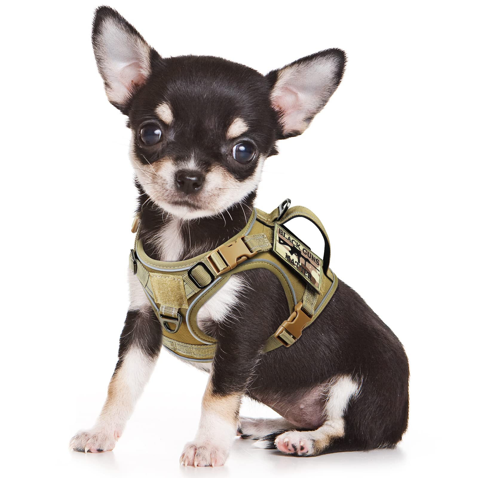 Salfse Tactical Dog Harness Small, Military K9 Puppy Vest Harness, No Pull Outdoor Training Xs Dog Harness With Handle