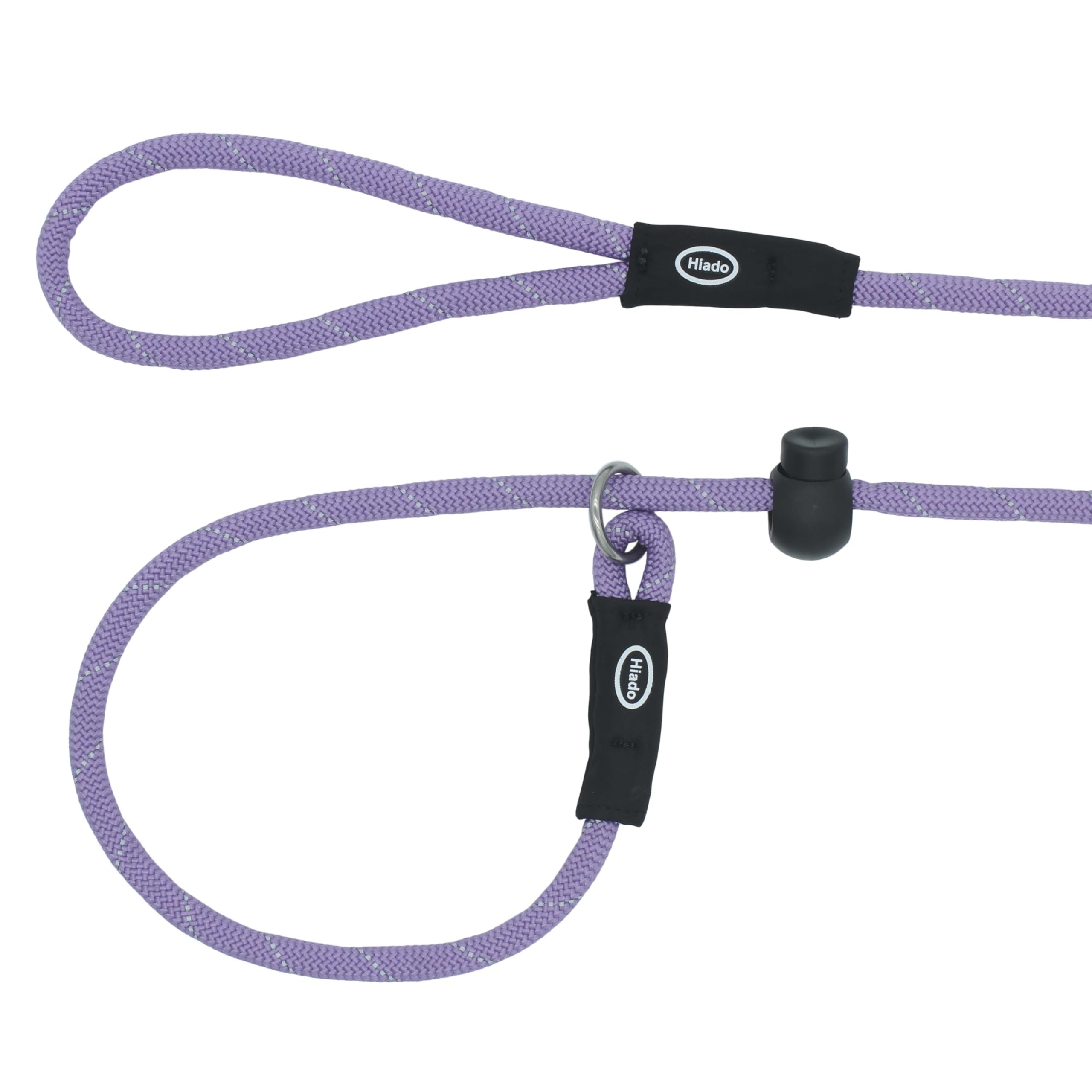 Hiado Slip Lead Dog Leash Reflective With Stopper Loop Rope Training No Pull For Small Medium Large Dogs 5Ft Lavender