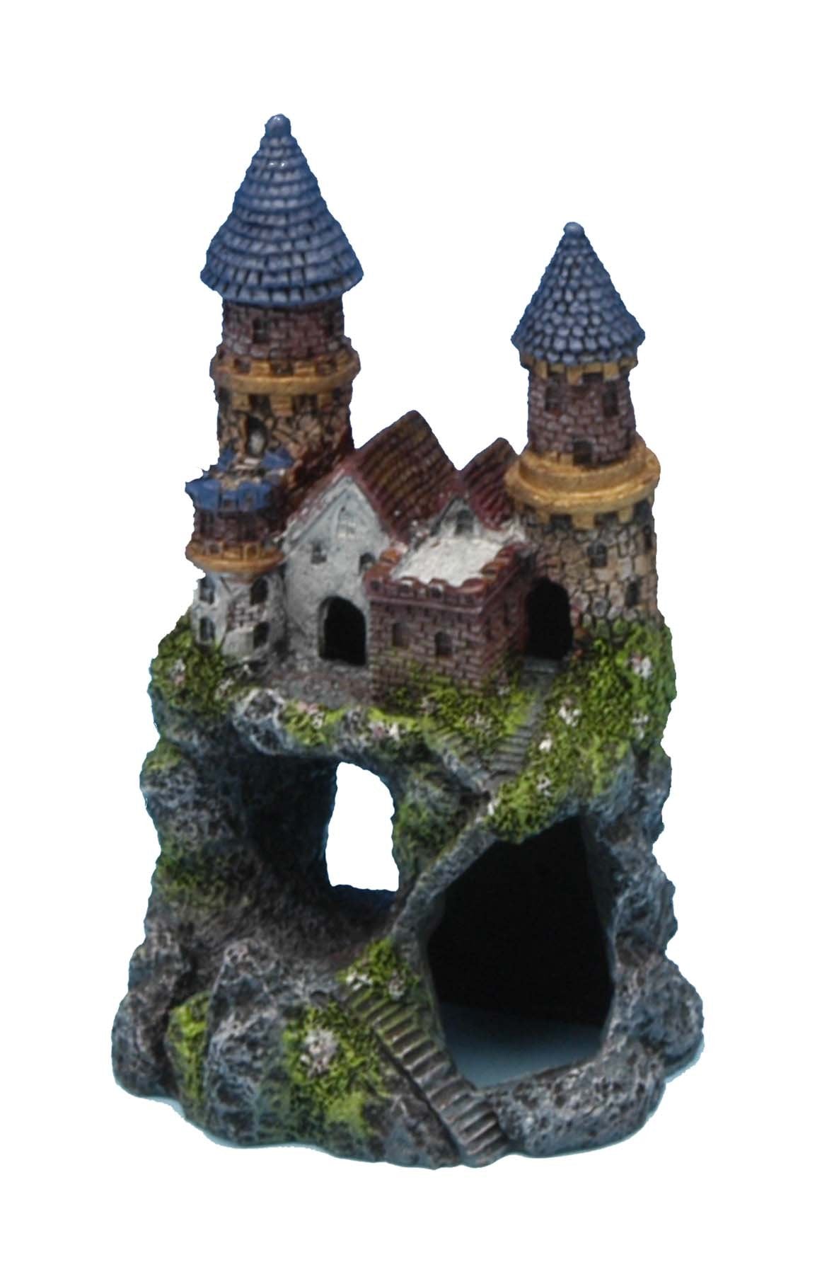 Penn-Plax Age-Of-Magic Enchanted Castle Aquarium Decoration – Safe For Freshwater And Saltwater Fish Tanks – Large