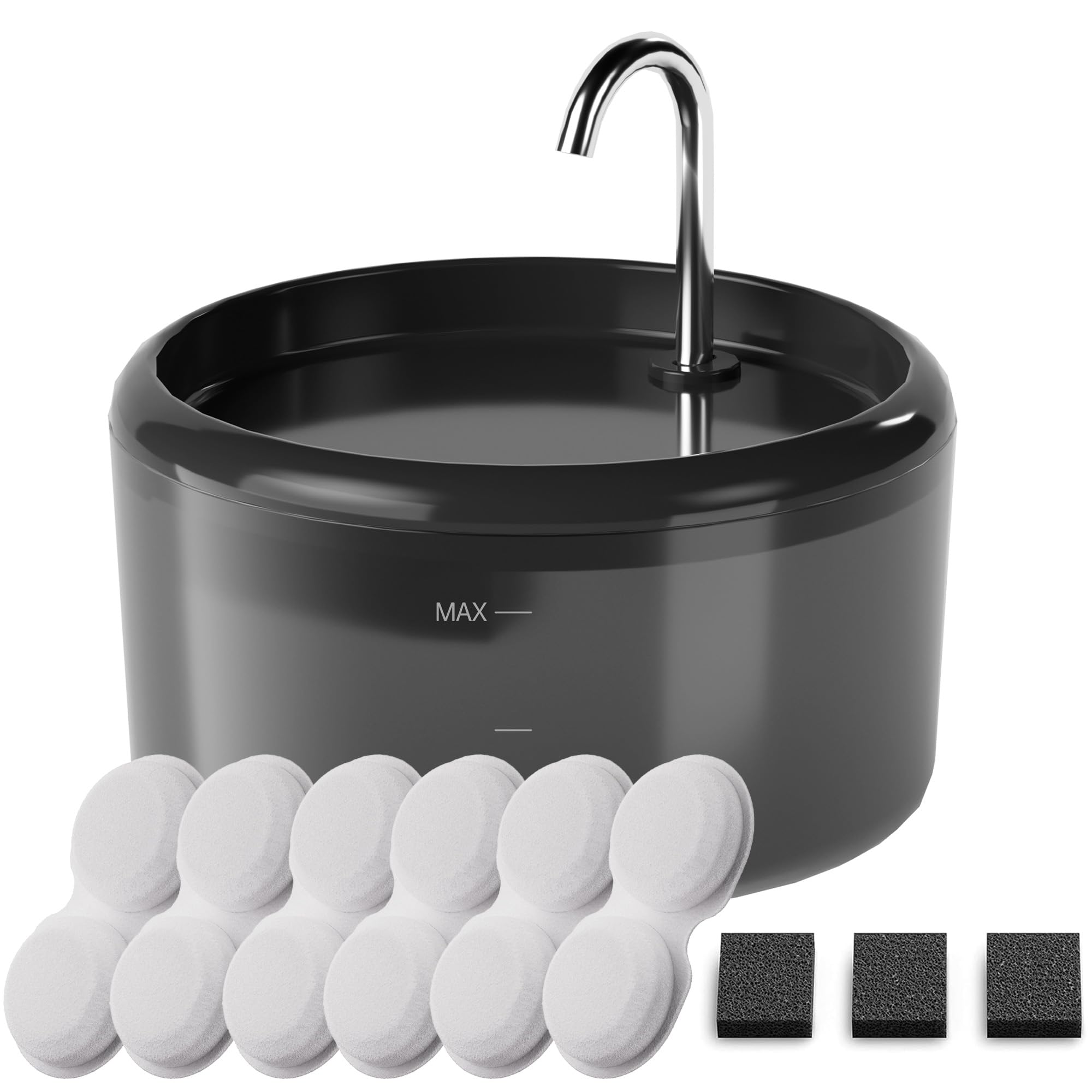 Cat Water Fountain For Cats Inside: Pet Water Fountain - Auto Cat Drinking Fountain - Faucet Pet Water Dispenser With Led Light 