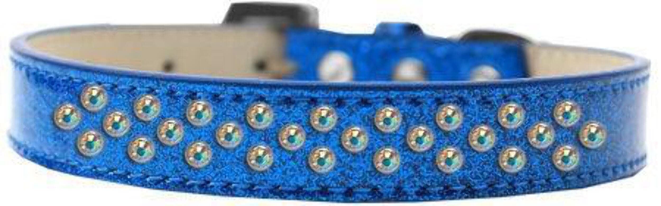 Dog, Puppy & Pet Ice Cream Collar, Aurora Borealis Crystal Rimsets Sprinkles Silver 12