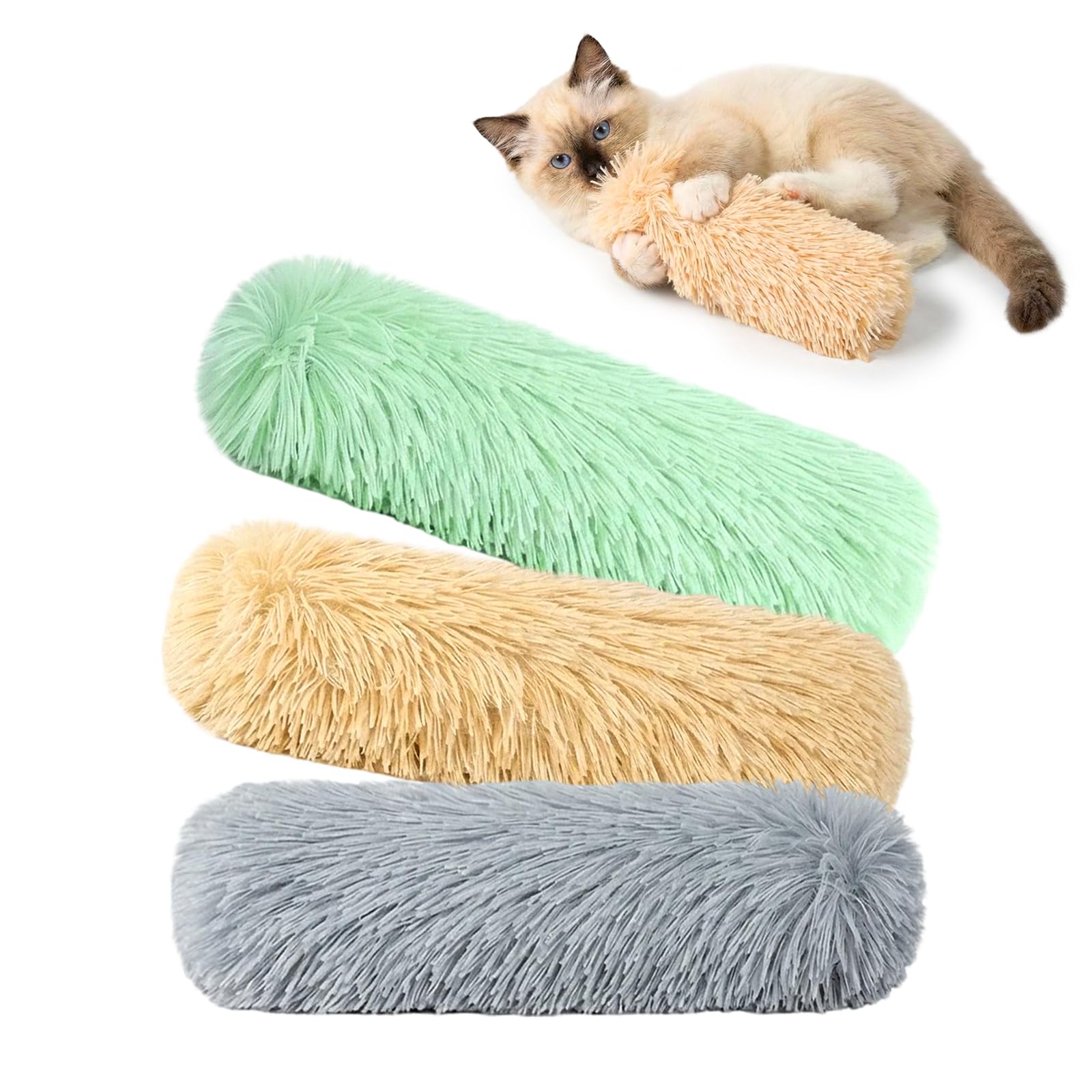 Cat Toys 3 Pack Catnip Pillows, Soft And Durable Crinkle Sound, Solid