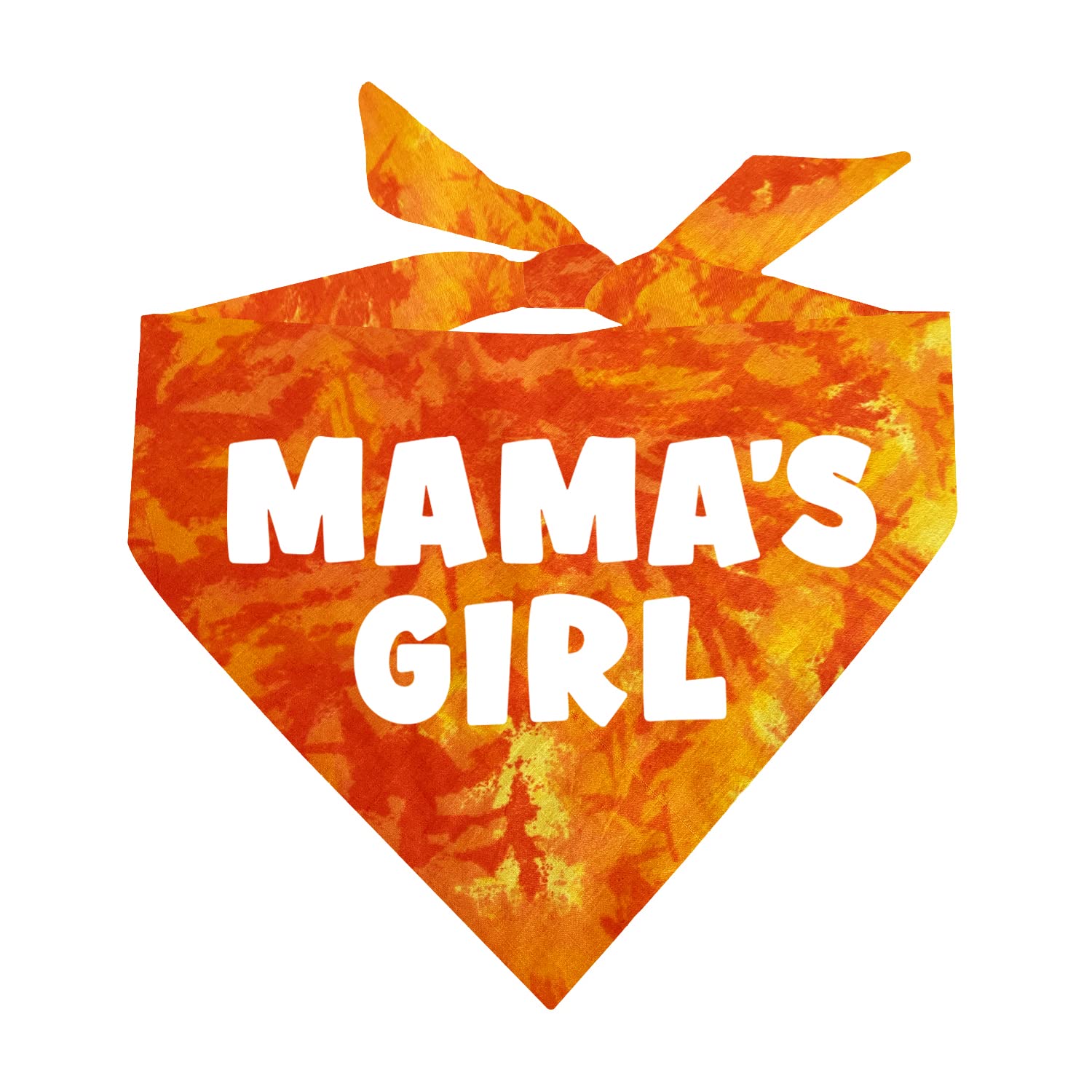 Mama'S Girl Dog Bandana | 100% Cotton For Mom | Valentine'S Day | Prop Photoshoot | Orange Scrunch, One Size (949)