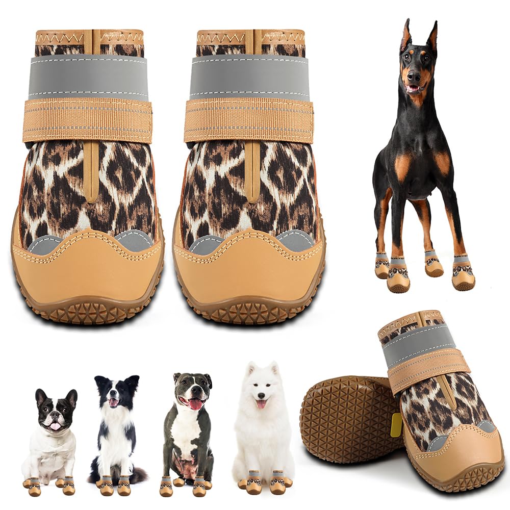 Dog Shoes For Small Dogs, Dog Boots & Paw Protectors For Hardwood Floors, Outdoor Dog Booties For Hot Pavement Winter Snow Hikin