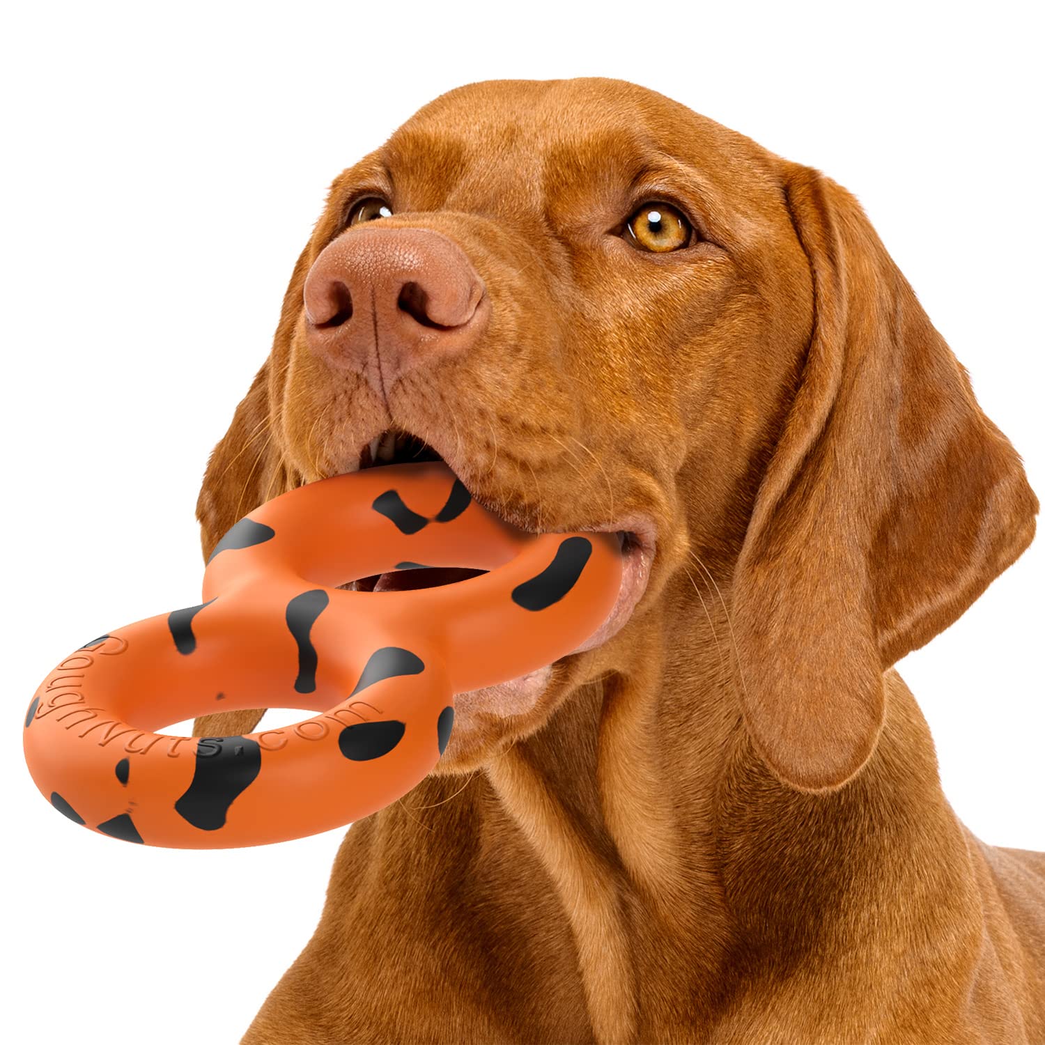 Goughnuts — Dog Toys For Aggressive Chewers | Virtually Indestructible Pull Toy For Breeds Such As Pit Bulls And German Shepherds | Heavy Duty Tug Dog Toy | Medium | Orange