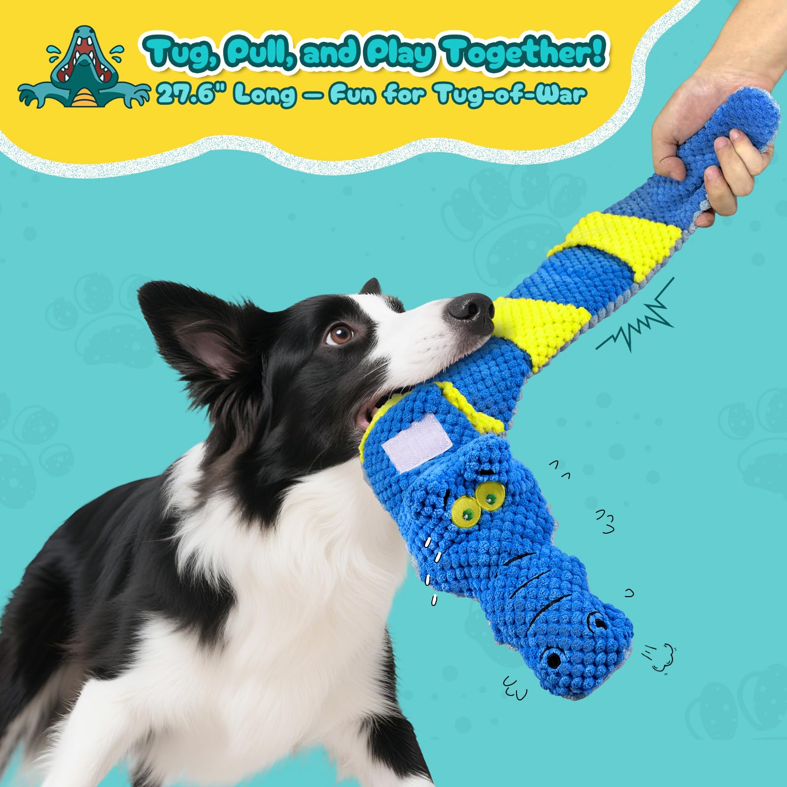 TOOPTATE Interactive Squeaky & Crinkle Dog Puzzle Toys - Plush Dog Enrichment Toys to Keep Them Busy, Cognitive Dog Toys for Sma