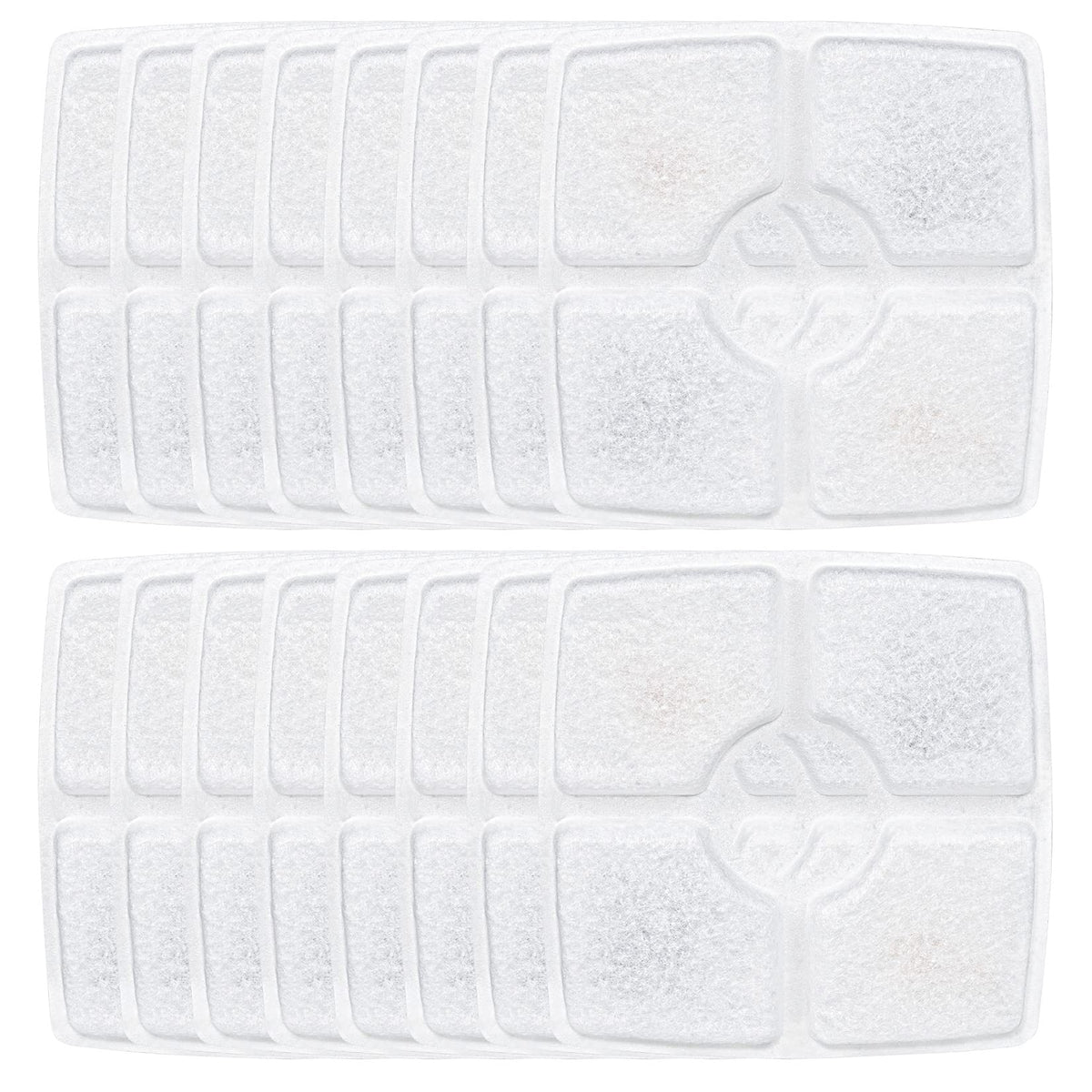 Wonder Creature Cat Water Fountain Filter, Square Cat Fountain Replacement Filters, 16 Filters Pack