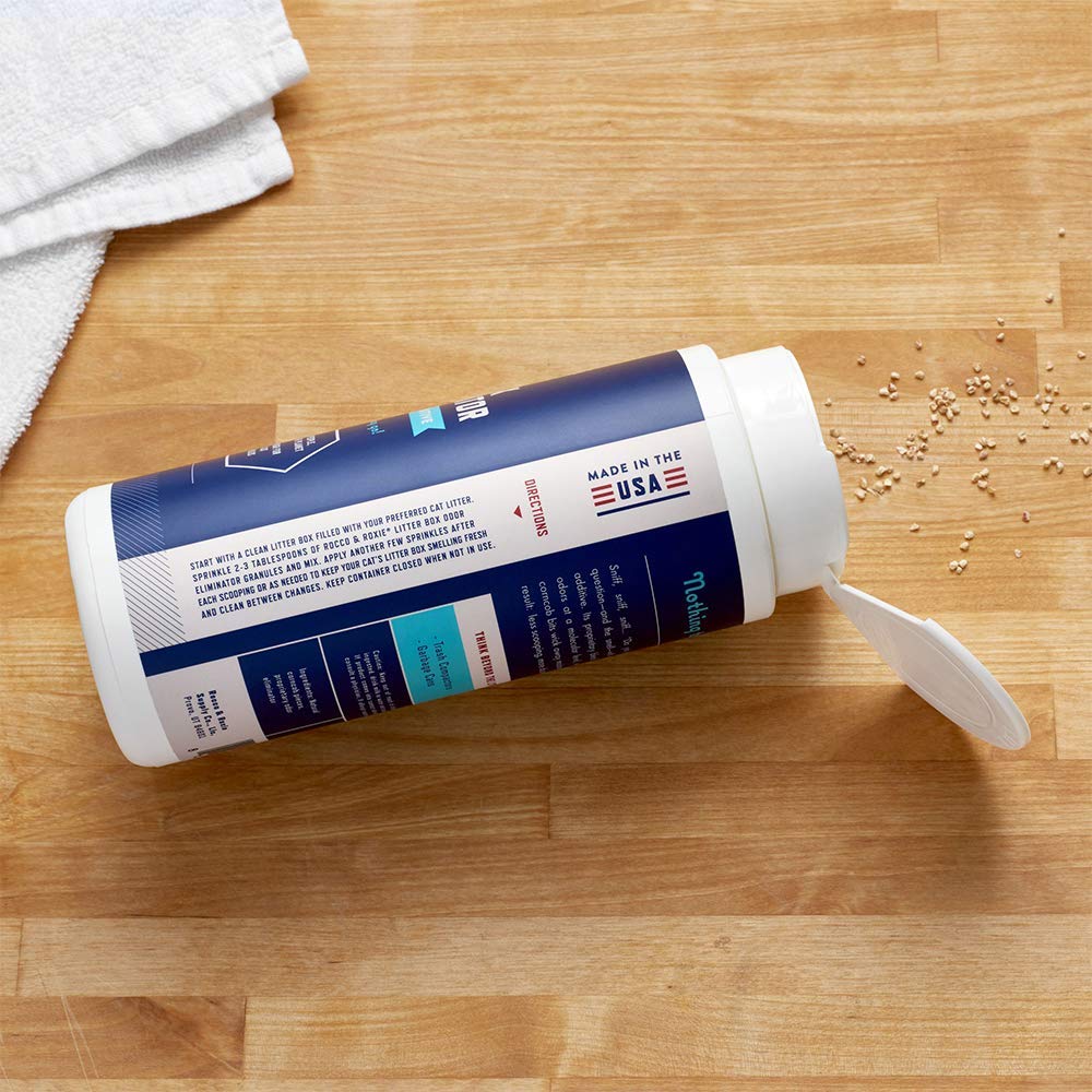 Rocco & Roxie Litter Box Odor Eliminator - Natural Urine Deodorizer, Safe for Cats, 12 oz, Effective Odor Absorber for Cat Litter Boxes