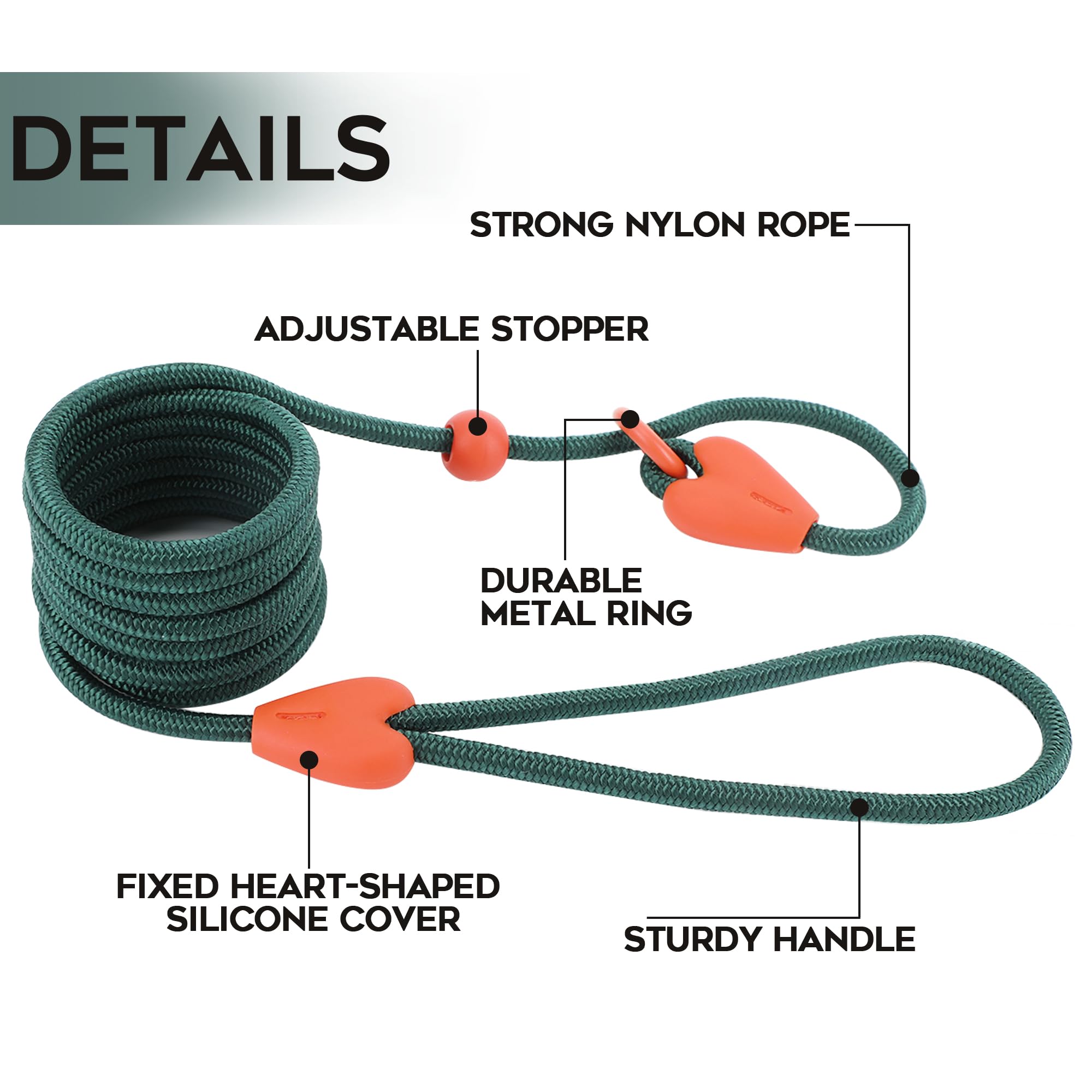 Slip Lead For Dogs Dog Leash Dog Leash For Small Medium Dogs Puppy Leash 6Ft 6 Colors Strong Nylon Dog Training Leash No Pull Ro