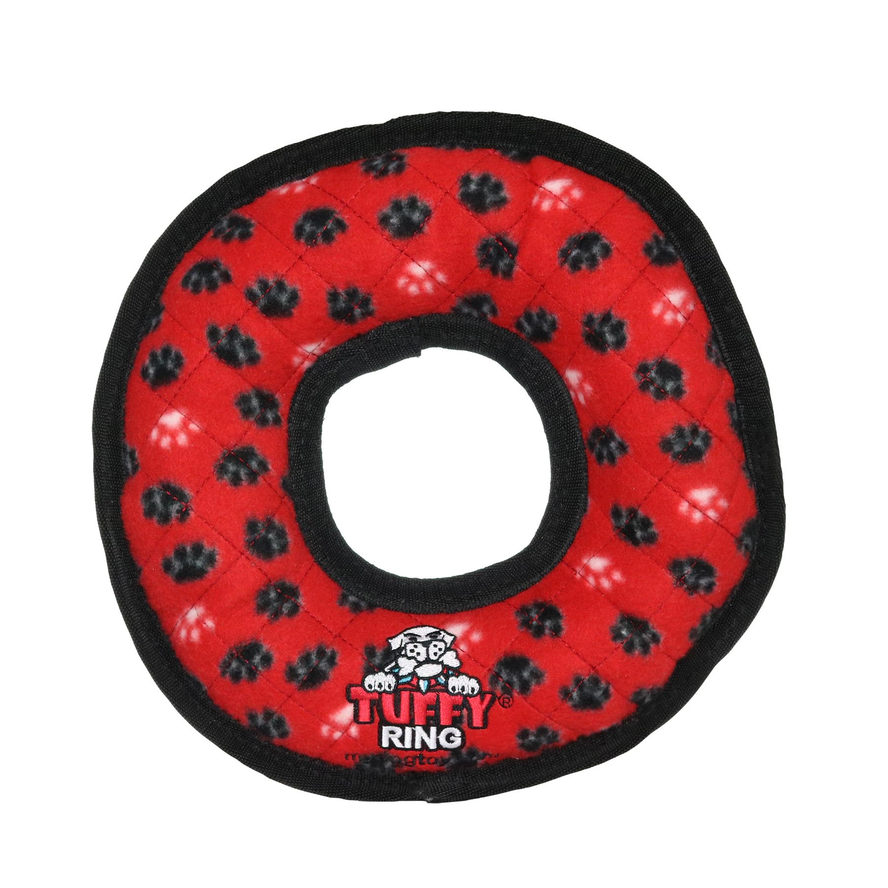 Tuffy -World'S Tuffest Soft Dog Toy -Ultimate Ring- Red -Squeakers-Multiple Layers.Made Durable, Strong & Tough.Interactive Play(Tug, Toss & Fetch).Machine Washable & Floats