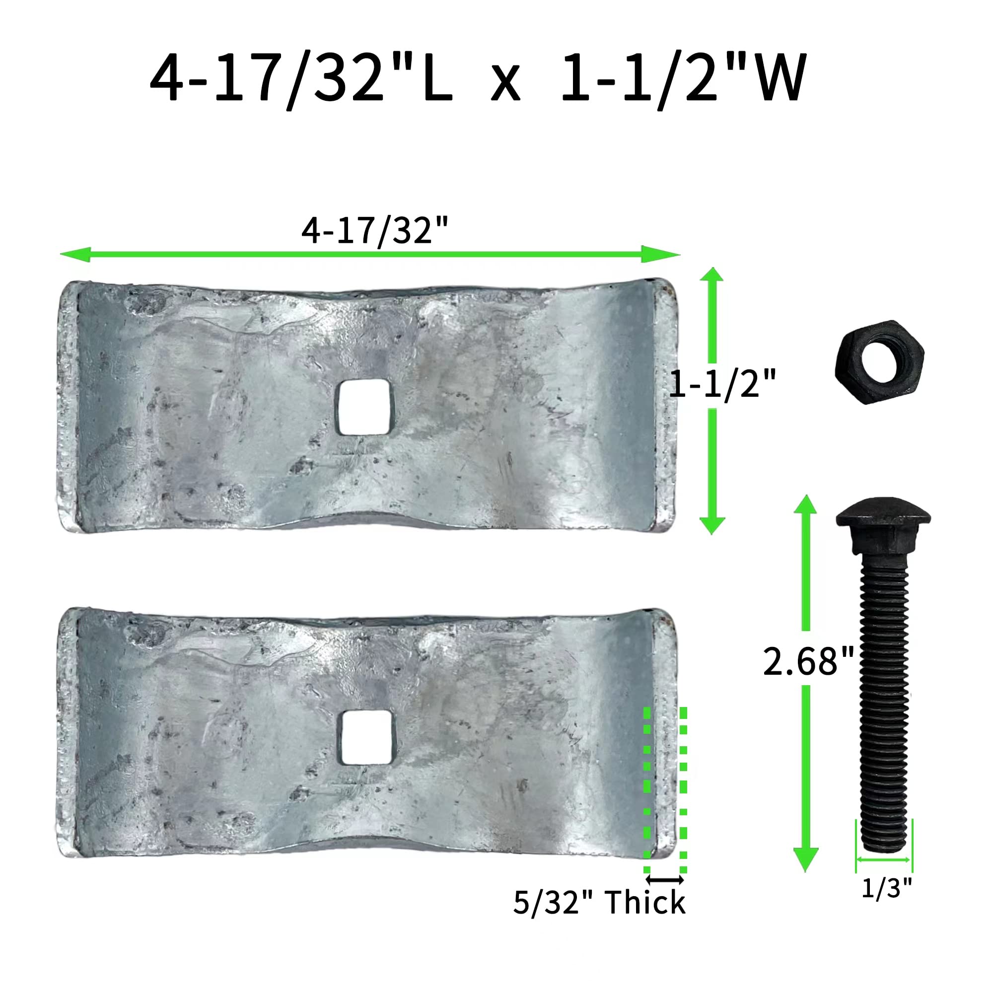 HITTITE Dog Kennel Panel Clamps - 8 Set, Alloy Steel, 1-5/8" Diameter, 42mm, for Chain Link Fence and Round Pipe Frames