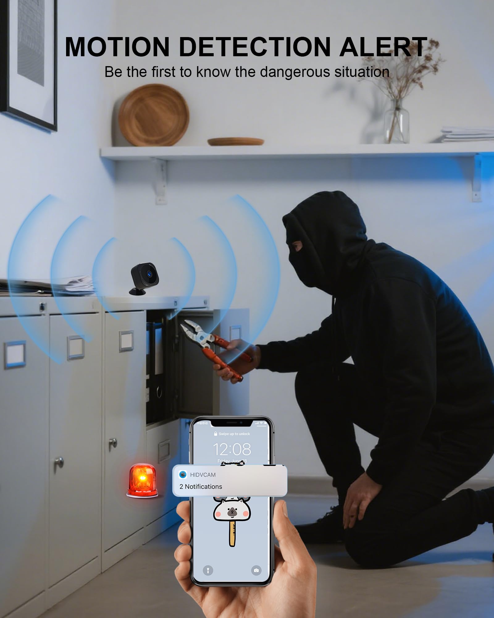 Aobocam 1080P Hd Mini Camera For Indoor Security With App Control Motion Detection & Night Vision Wireless Wifi Rechargeable Pet