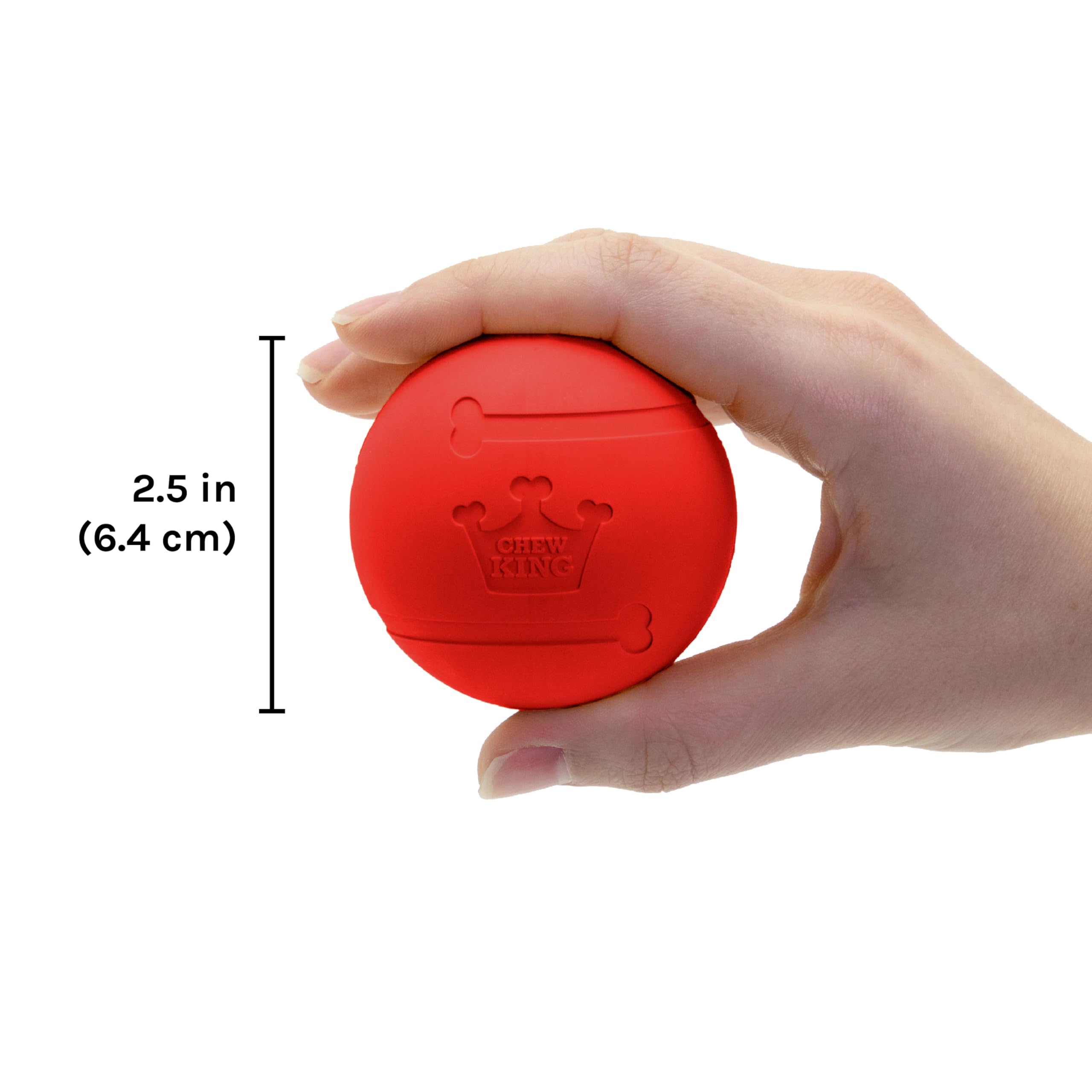 Chew King Flavored Rubber Ball Collection, 2.5 Inch Beef Flavor Rubber Balls 3-Pk
