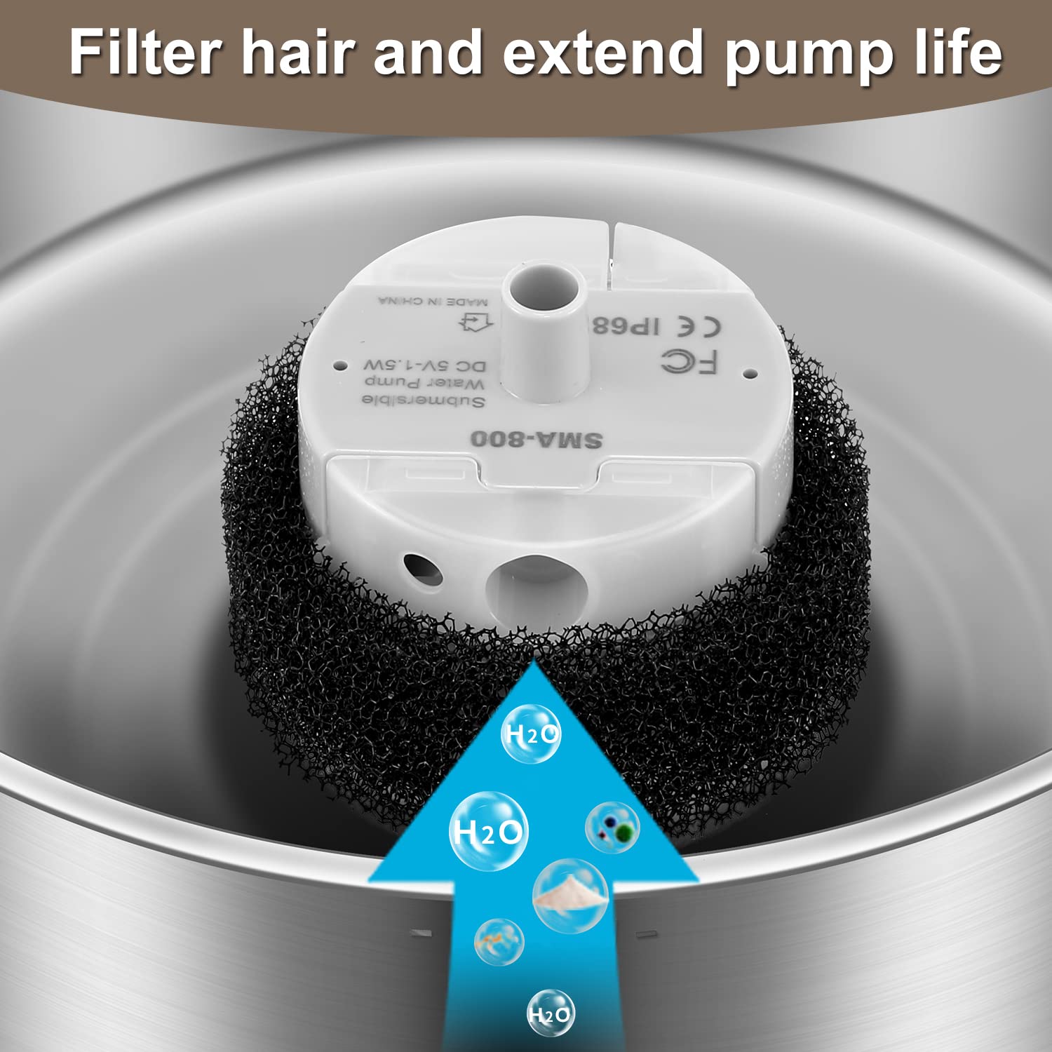 Cat Water Fountain Filter, Multiple Filtration Pet Water Fountain Replacement Filter,4 Or 8 Packs Of Cotton Activated Carbon Cat