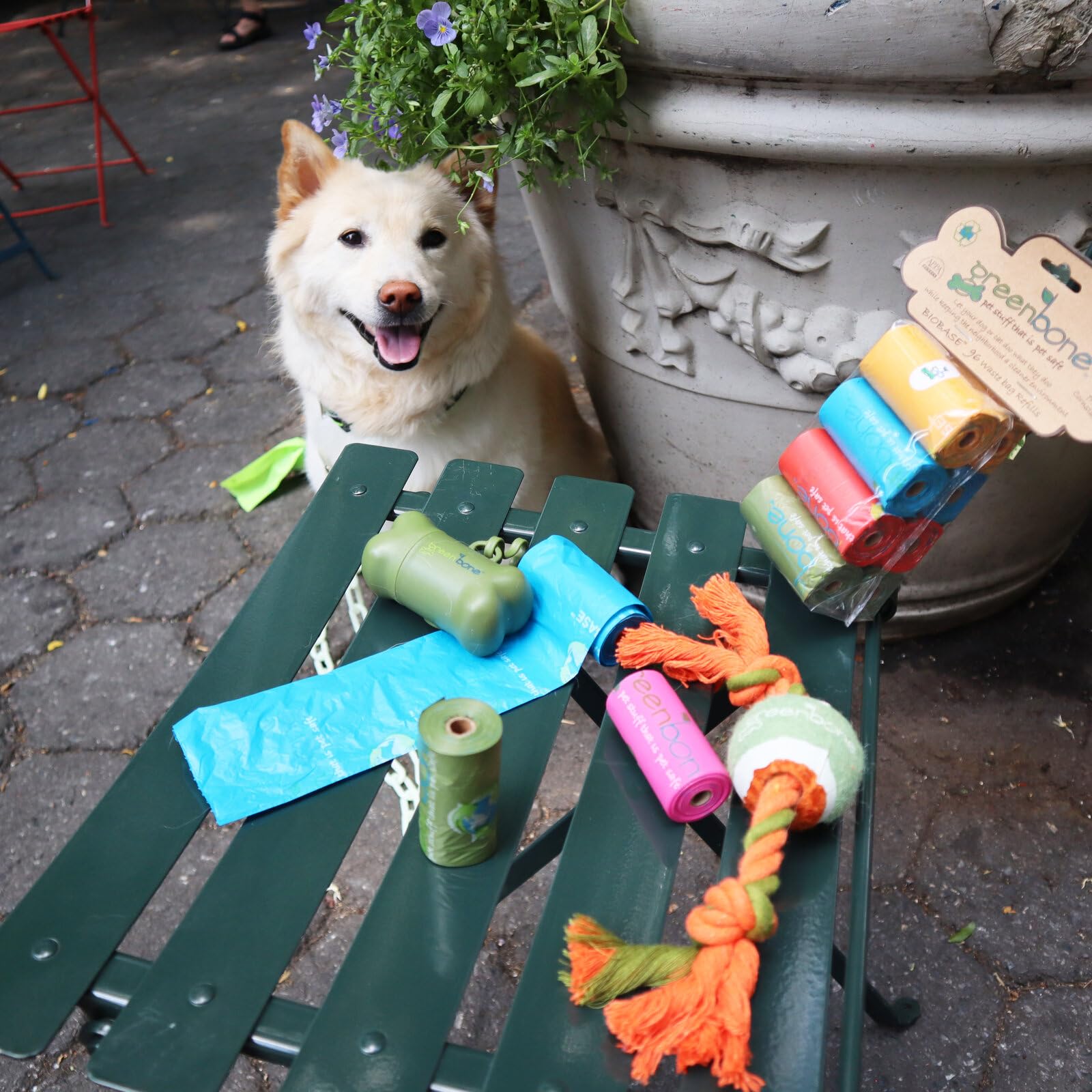 Greenbone Biobase Pet Poop Bags - 12 Rolls, 144 Bags - 13 Inch X 9 Inch