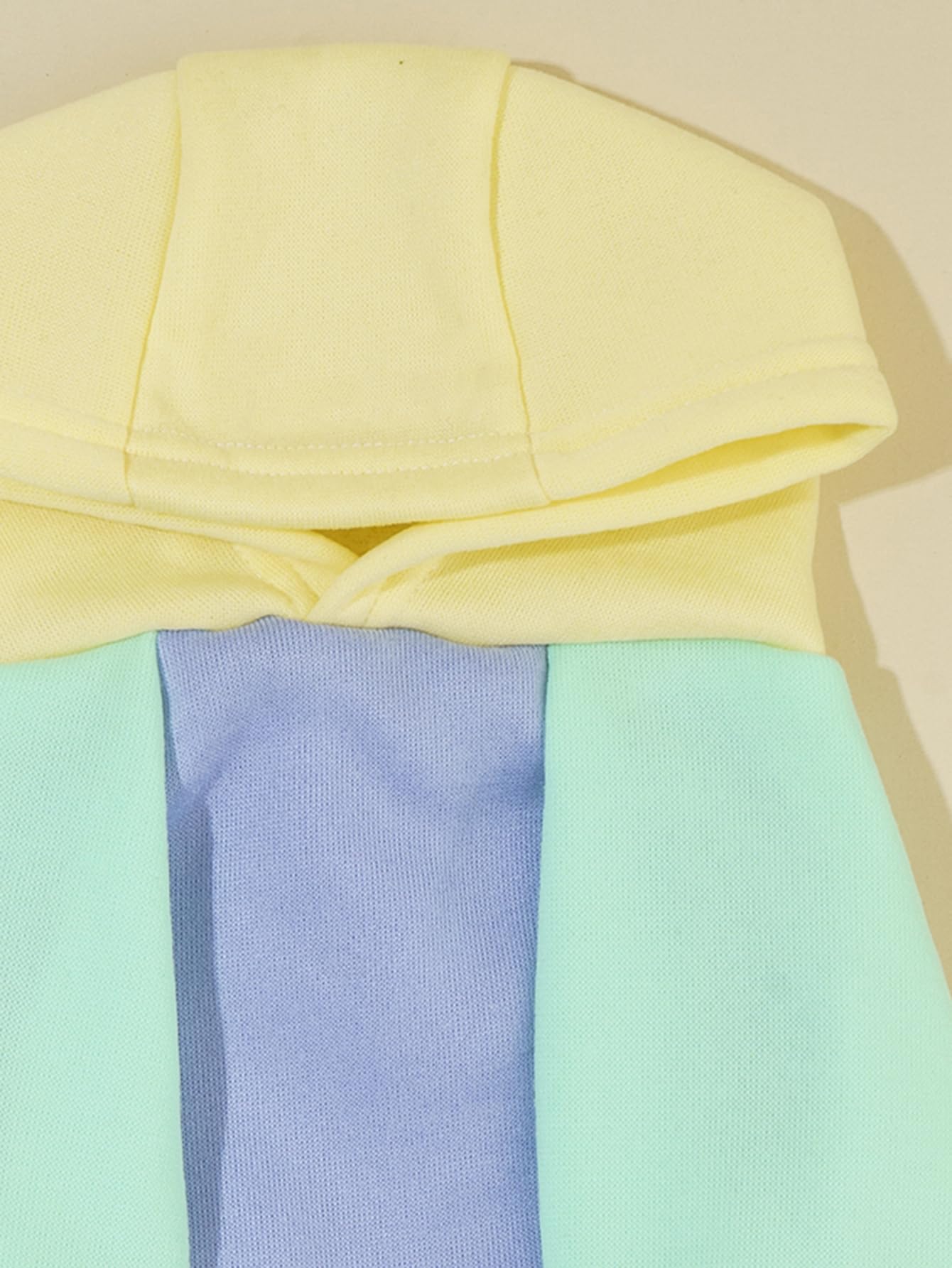 Qweee Basic Dog & Cat Hoodie, Warm Jacket & Shirt For Small & Medium Dogs & Cats - Yellow & Blue - X-Small