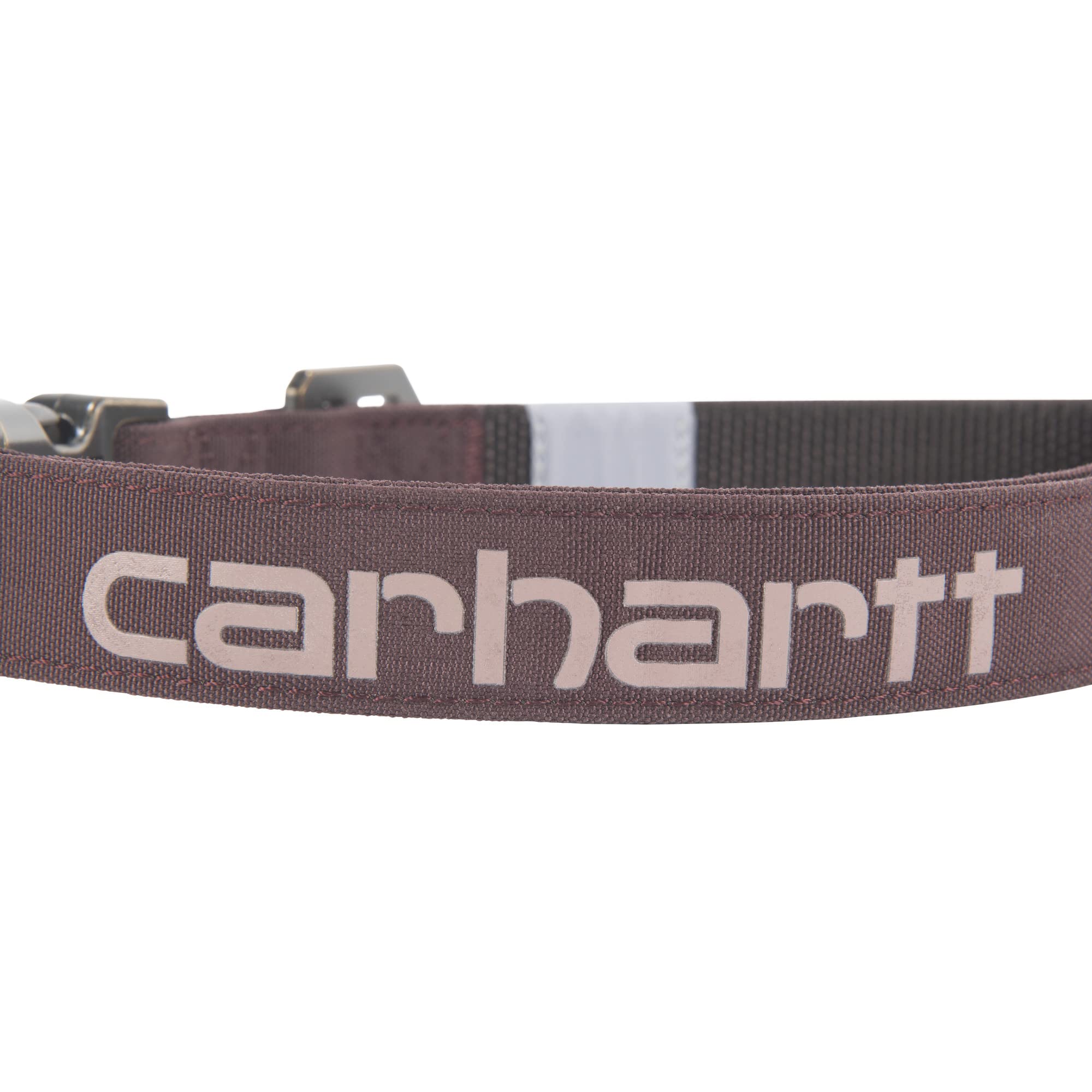 Carhartt Nylon Duck Dog Collar, Fully Adjustable Durable 2-Ply Cordura Nylon Canvas Collars For Dogs, Deep Wine, Medium