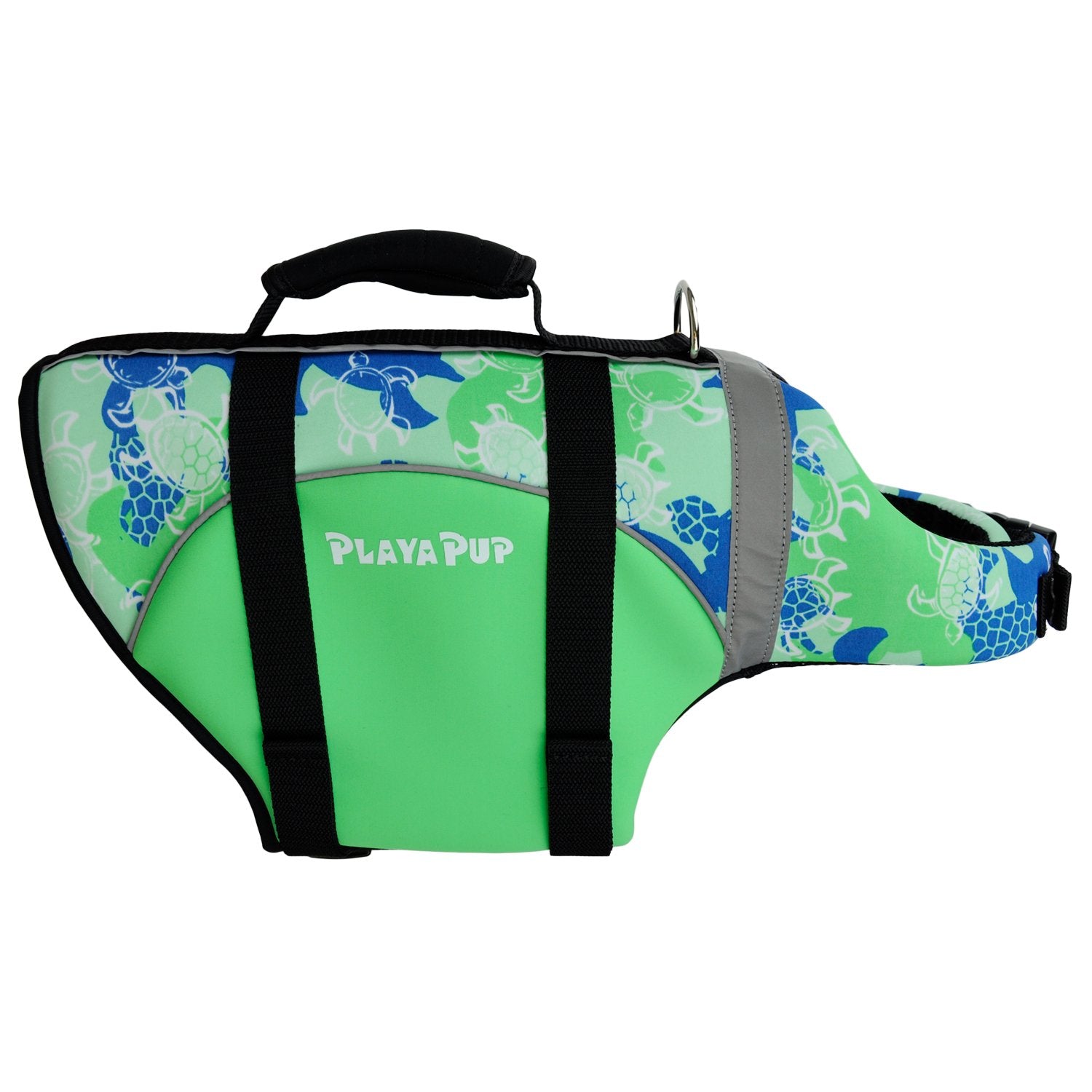 PlayaPup Dog Life Jacket, Medium, Emerald (Turtle)