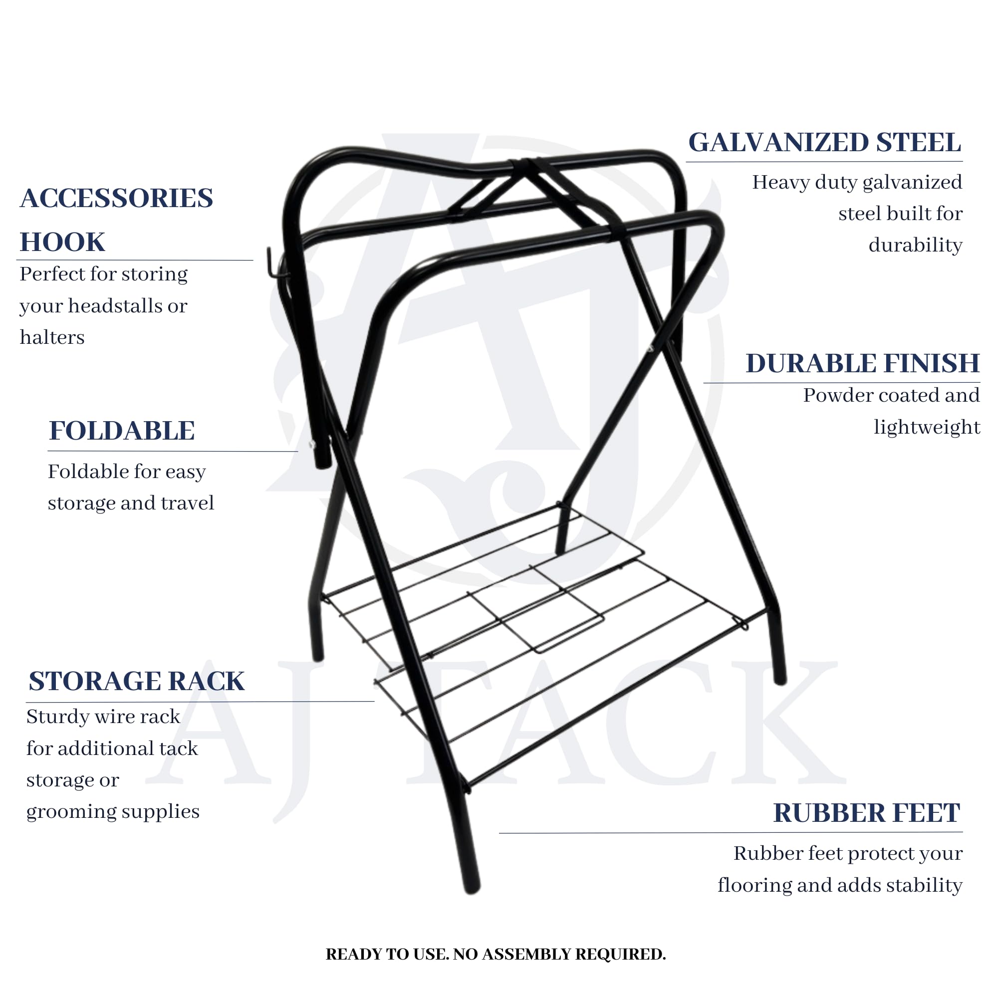 Aj Tack Freestanding Full Size Portable Horse Saddle Rack Single