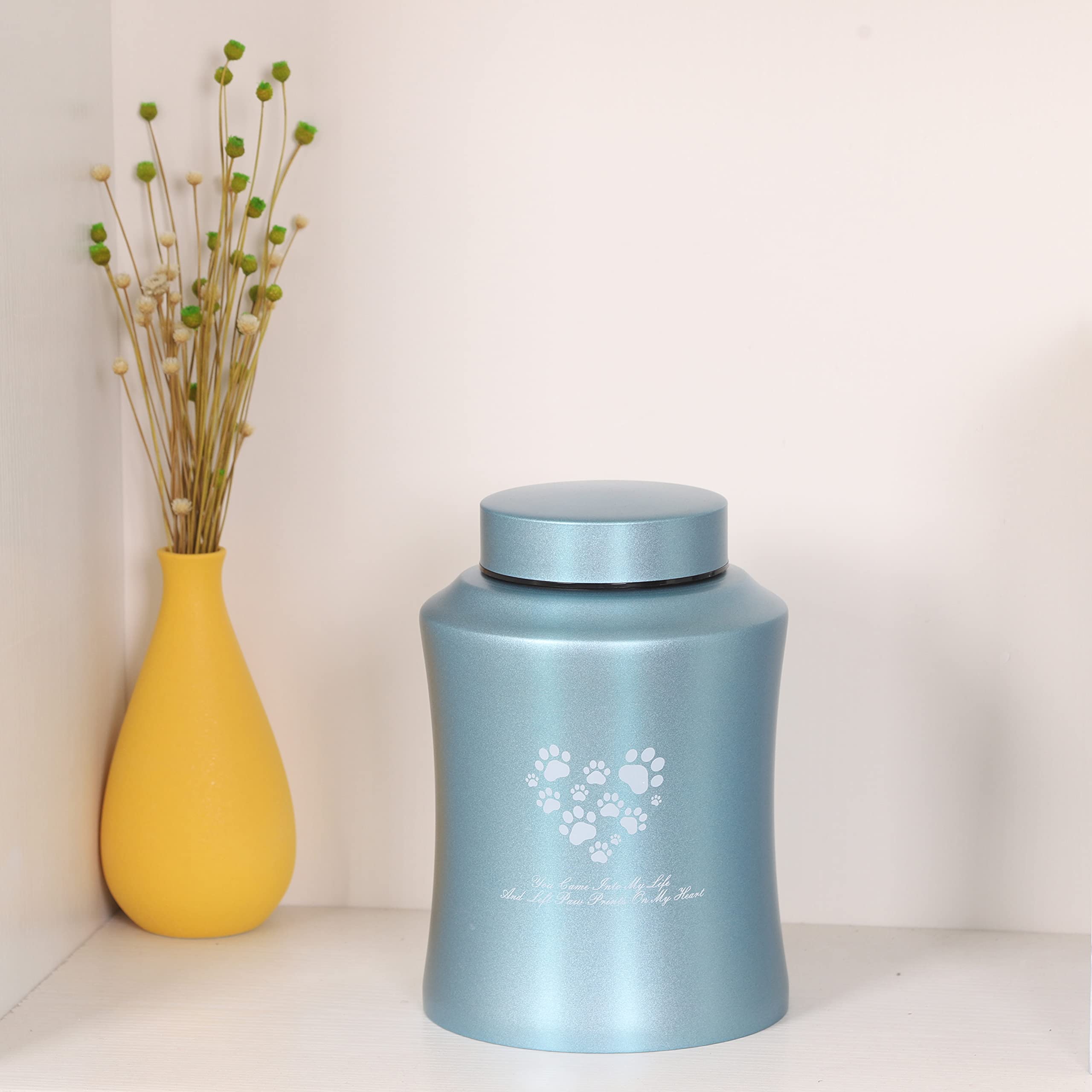 Stainlee Steel Pet Urns,Premium Urns For Dog And Cat Ashes,Paws Engraved Dog Urn For Ashes,Cat Creamtion Urn For Ashes,Pet Urn For Large Dog