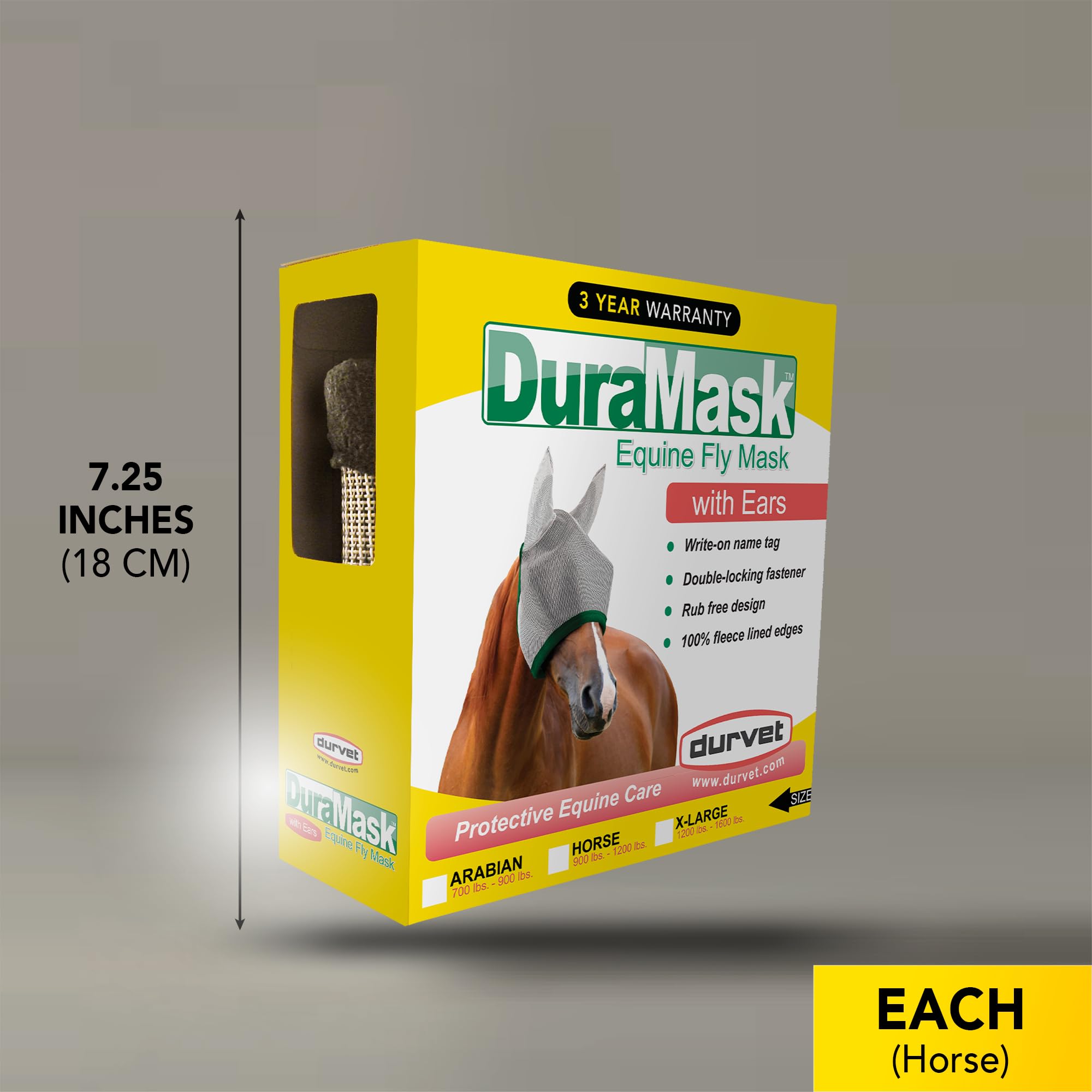 Durvet 698740 Duramask Fly Mask with Ears Horse