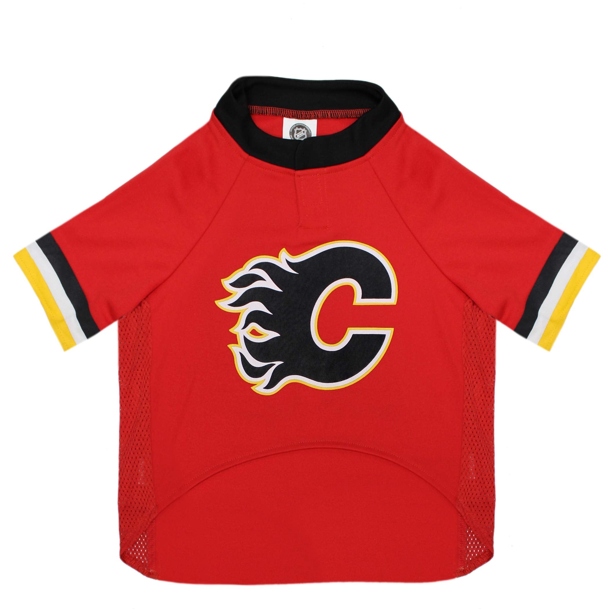 NHL Calgary Flames Jersey for Dogs & Cats, X-Large. - Let Your Pet Be A Real NHL Fan!