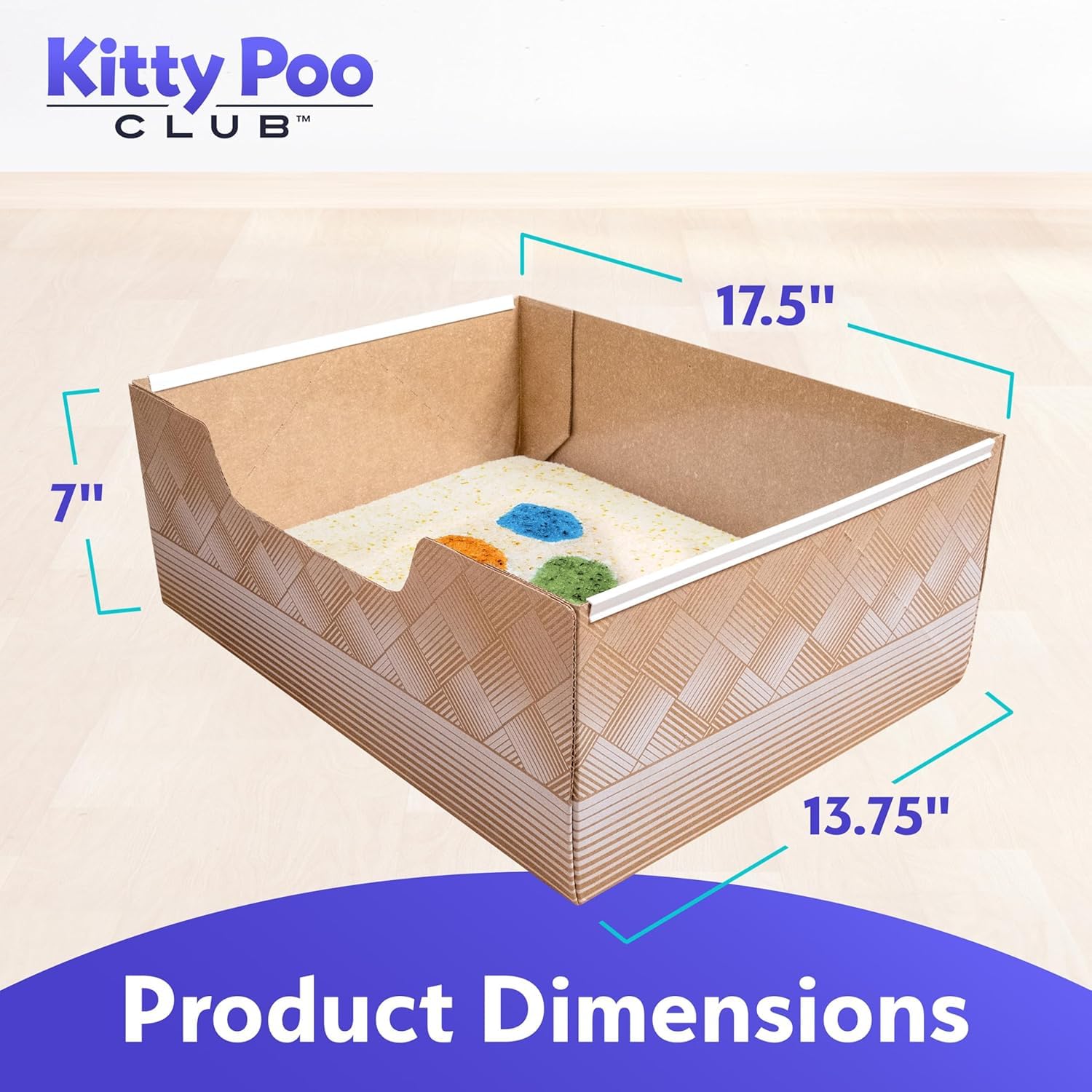 Kitty Poo Club Health Indicating Cat Litter 2-Bag Non-Clumping Lightweight With Disposable 2-Pack Cat Litter Box | Non Clumping,