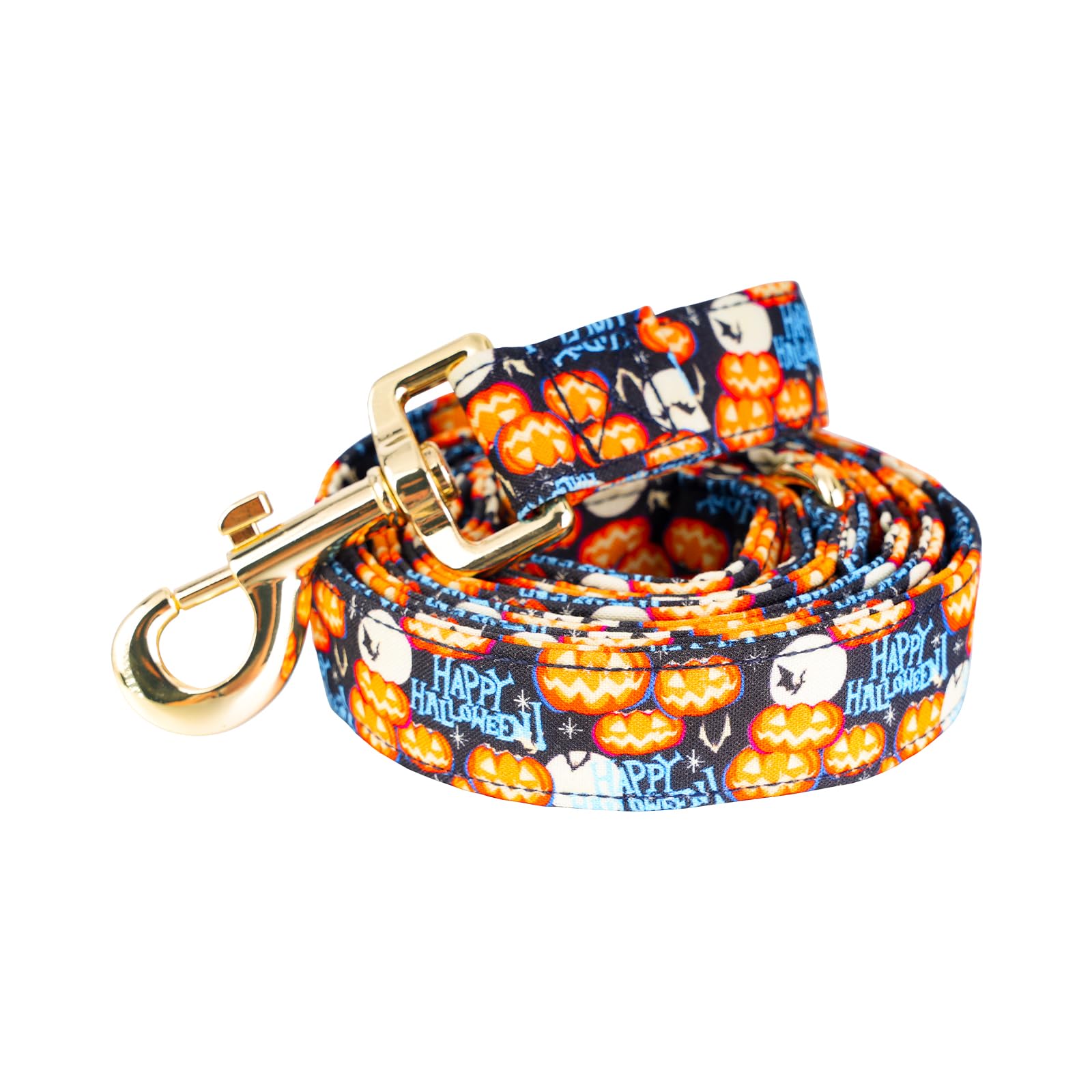 Tunkoo Happy Halloween Dog Leash With Pumpkin - Durable, Stylish, And Available In Small, Medium, Large Daily Walking S