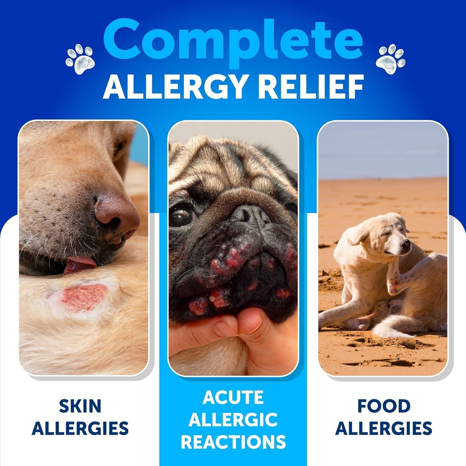 Artullano Dog Allergy Relief Chews - Omega 3 Fish Oil for Itchy Skin, Immune Support - 180 Chews - Made in USA