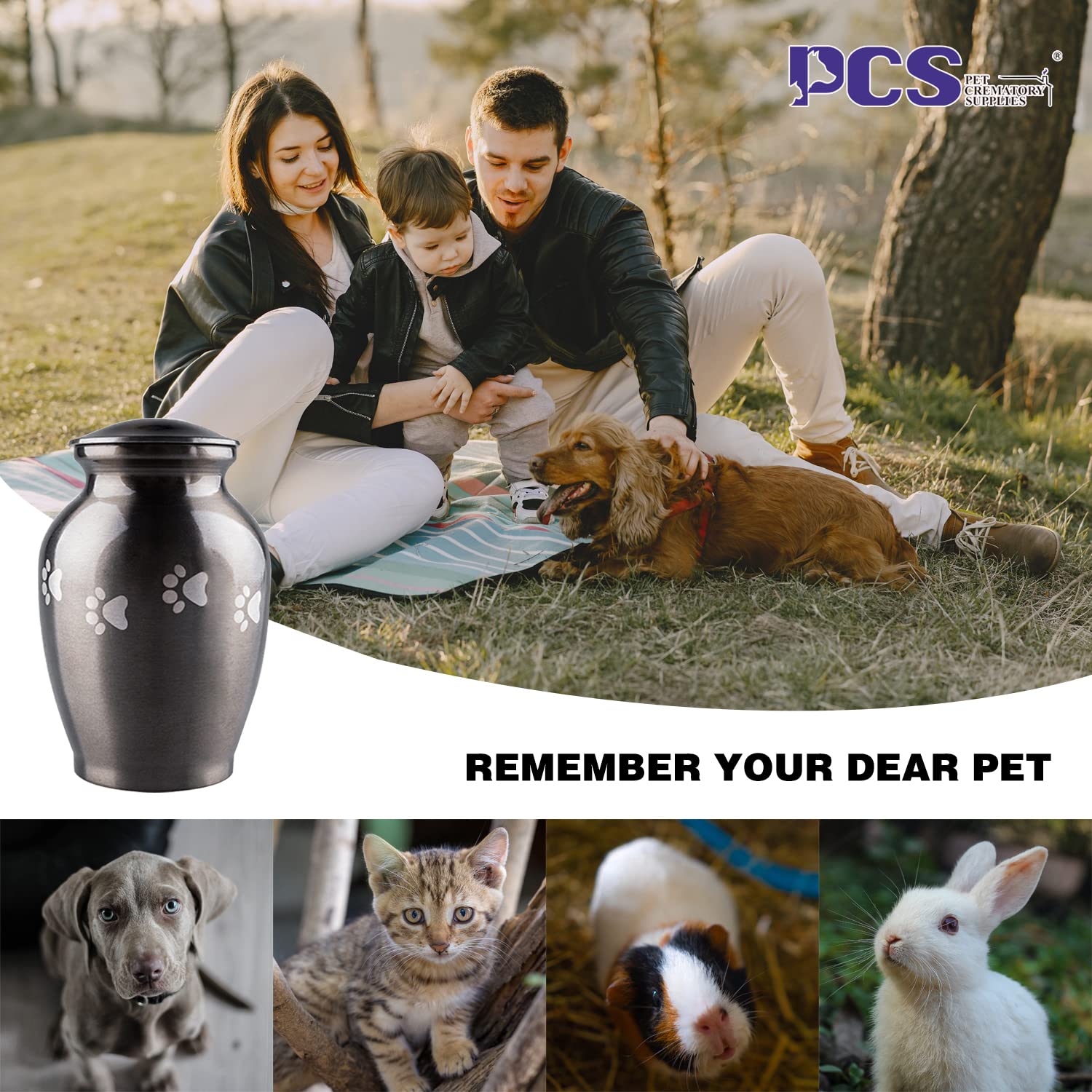 Pcs Pet Memorial Cremation Urns For Dogs And Cats Ashes, Dog Keepsake Urns For Ashes With Paw Prints-Small