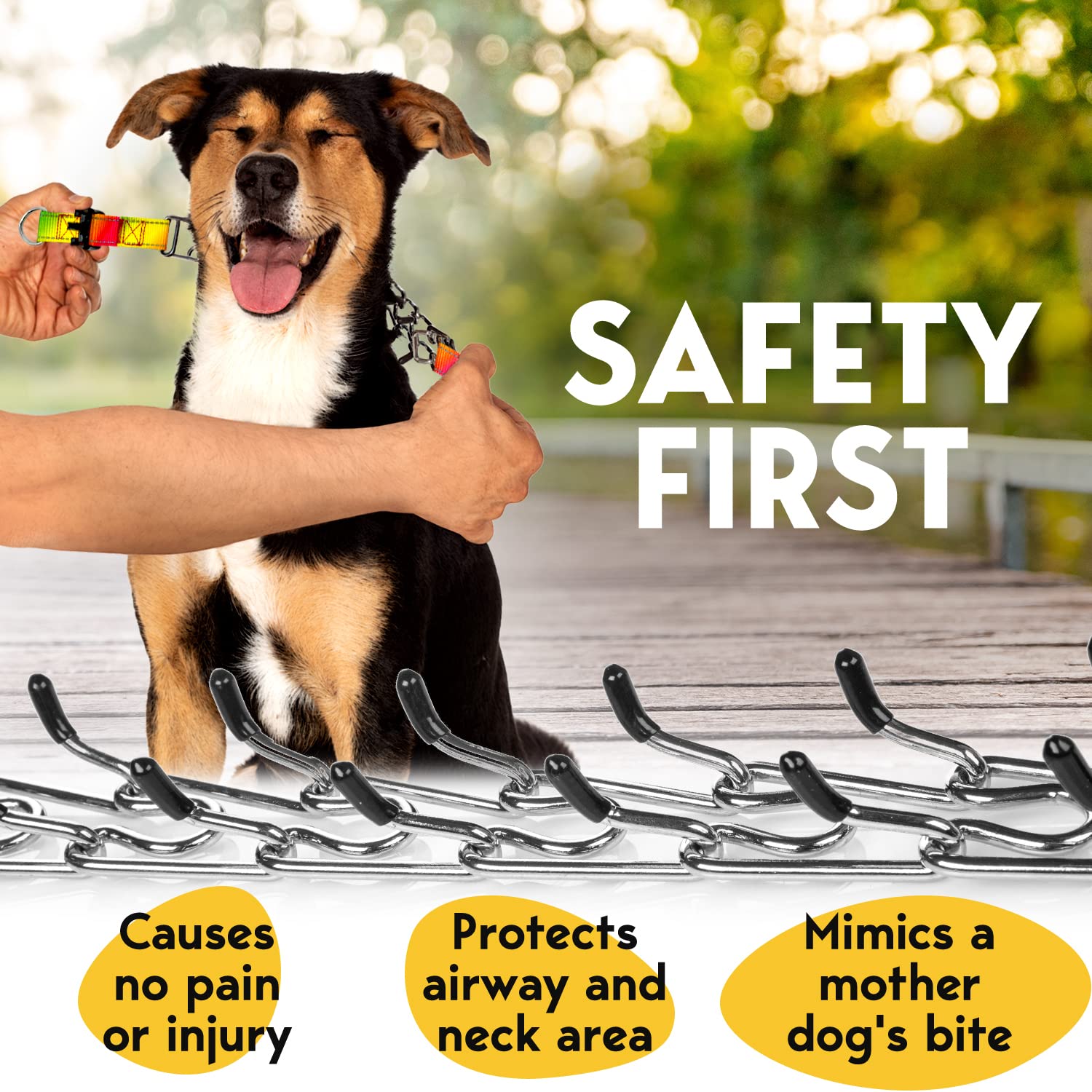 Petjett Prong Collar For Dogs - No Pull Choke Collar For Dogs, Pinch Collar For Dog Adjustable Safety Dog Training Collar For Sm