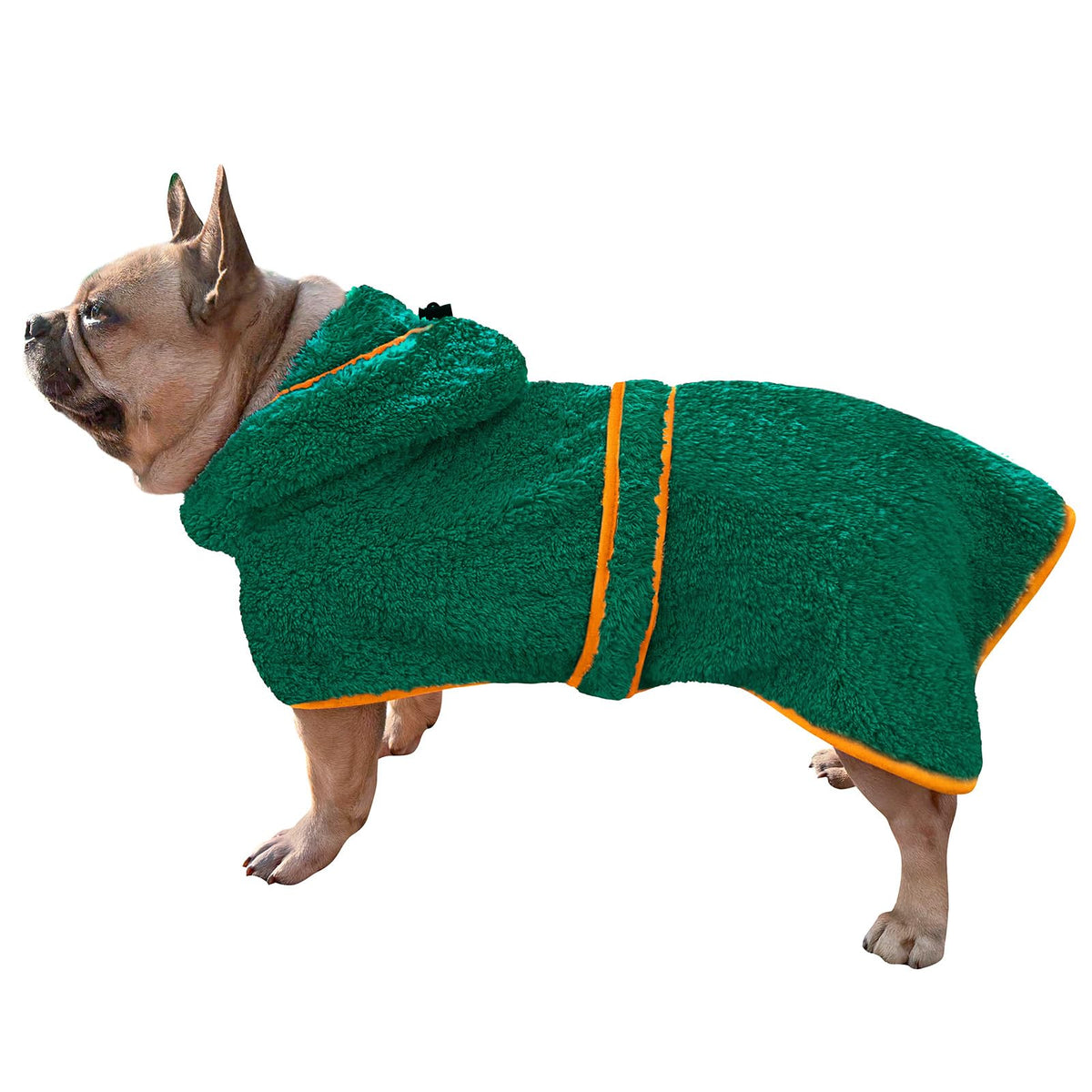 Bienbee Soft Dog Bathrobe,Super Absorbent & Quick-Drying Dog Robe With Hood, Cozy Drying Coat For After Bath, Blue M