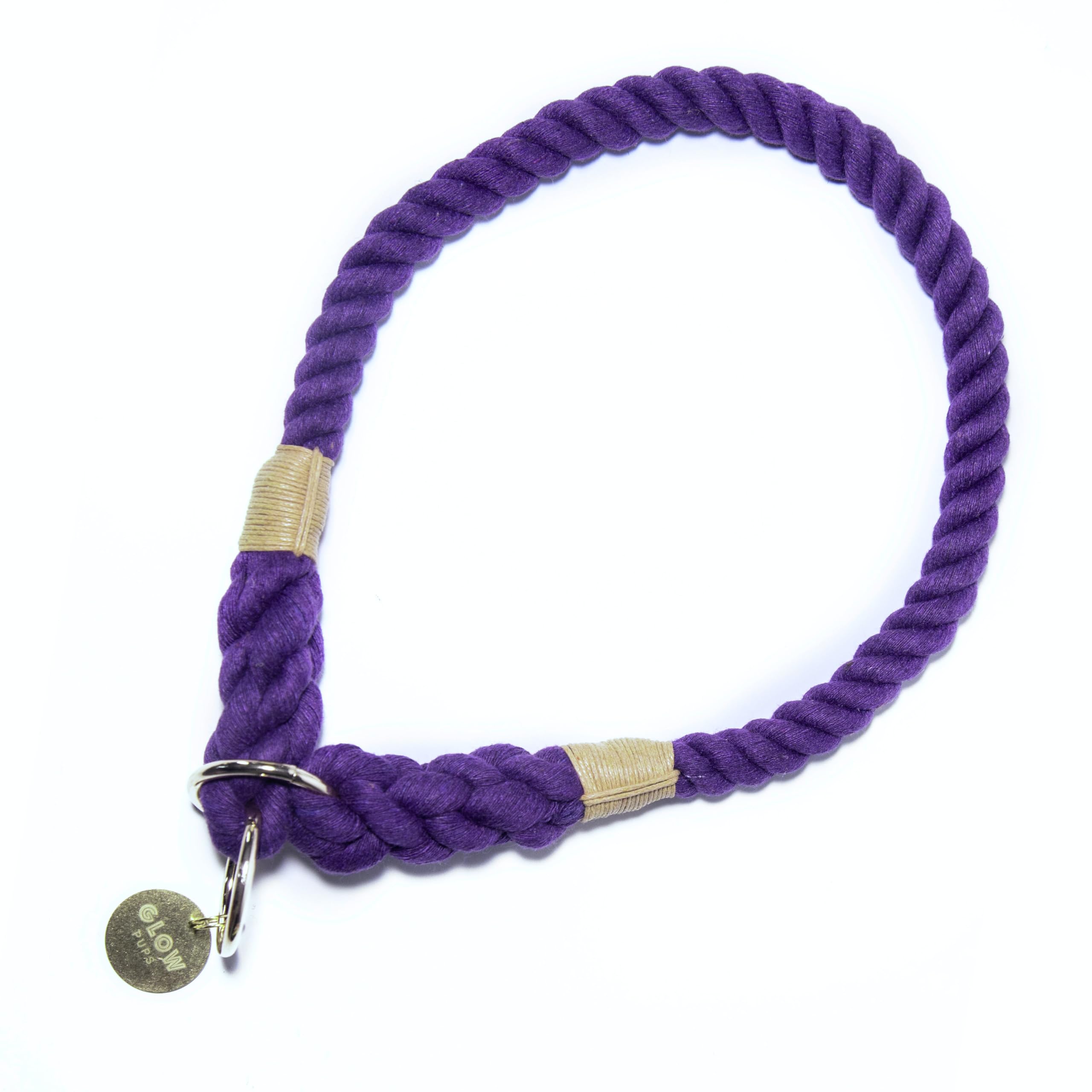 Glow Pups Slip Collar For Dogs, Durable Rope Construction With Ombre Design, Adjustable Fit For Medium And Large Breeds, Easy Ca