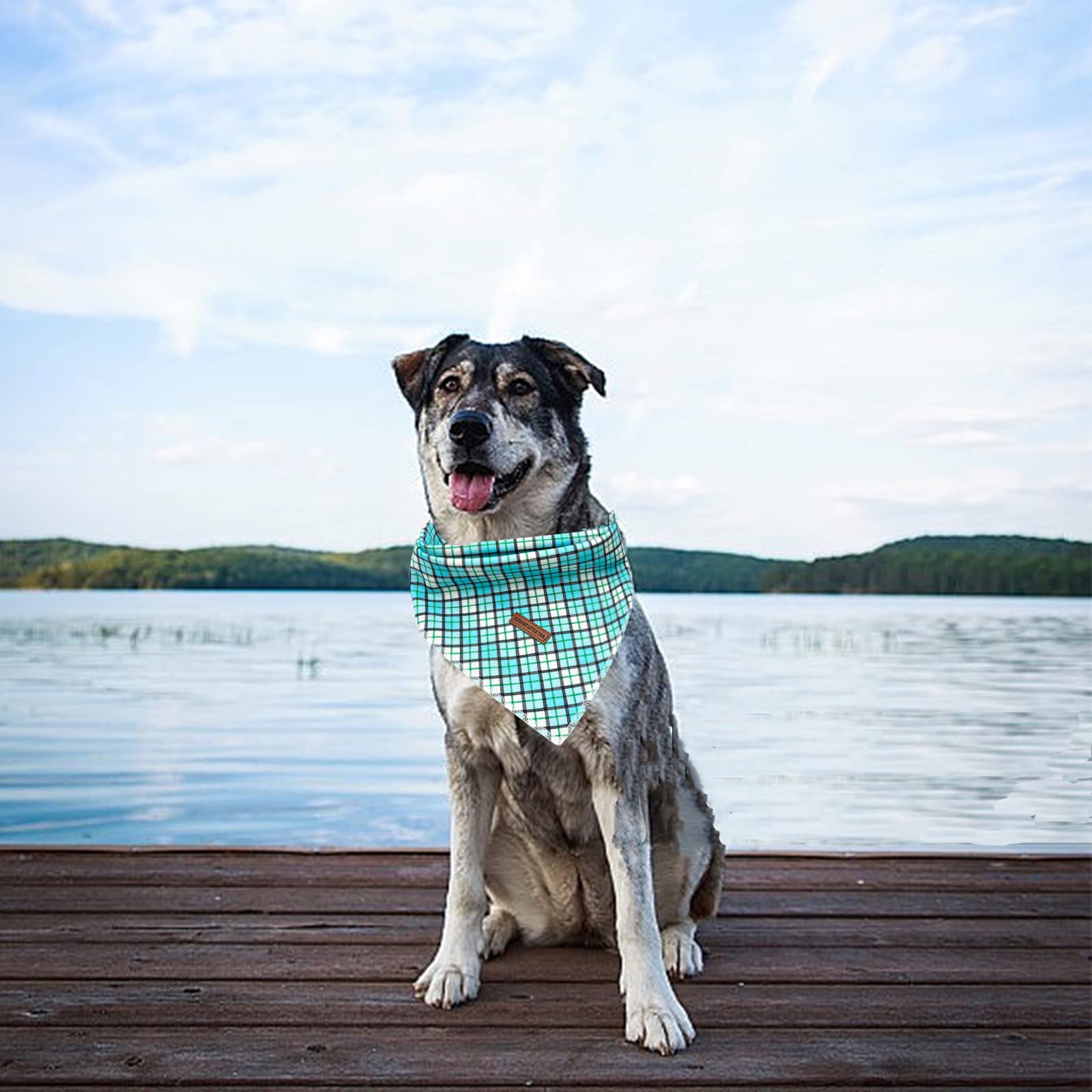 Elegant Little Tail Dog Bandana, Premium Durable Fabric 1Pc Washable Dog Scarf Male Square Dog Bib Kerchief Scarf Adjustable Pet