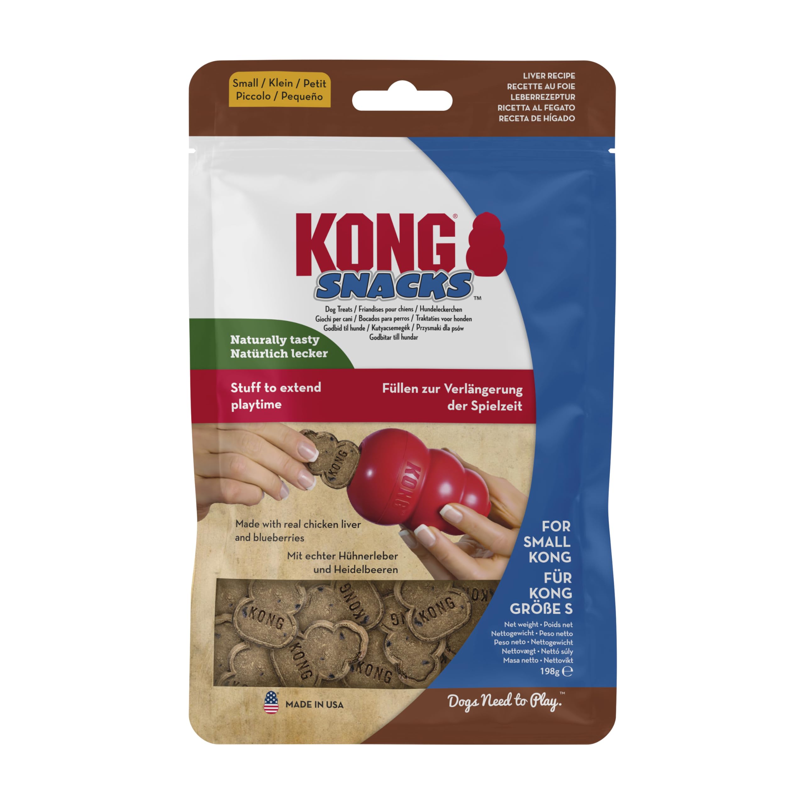 KONG - Snacks - All Natural Dog Treats - Liver Biscuits - Small (Best Used Classic Rubber Toys)