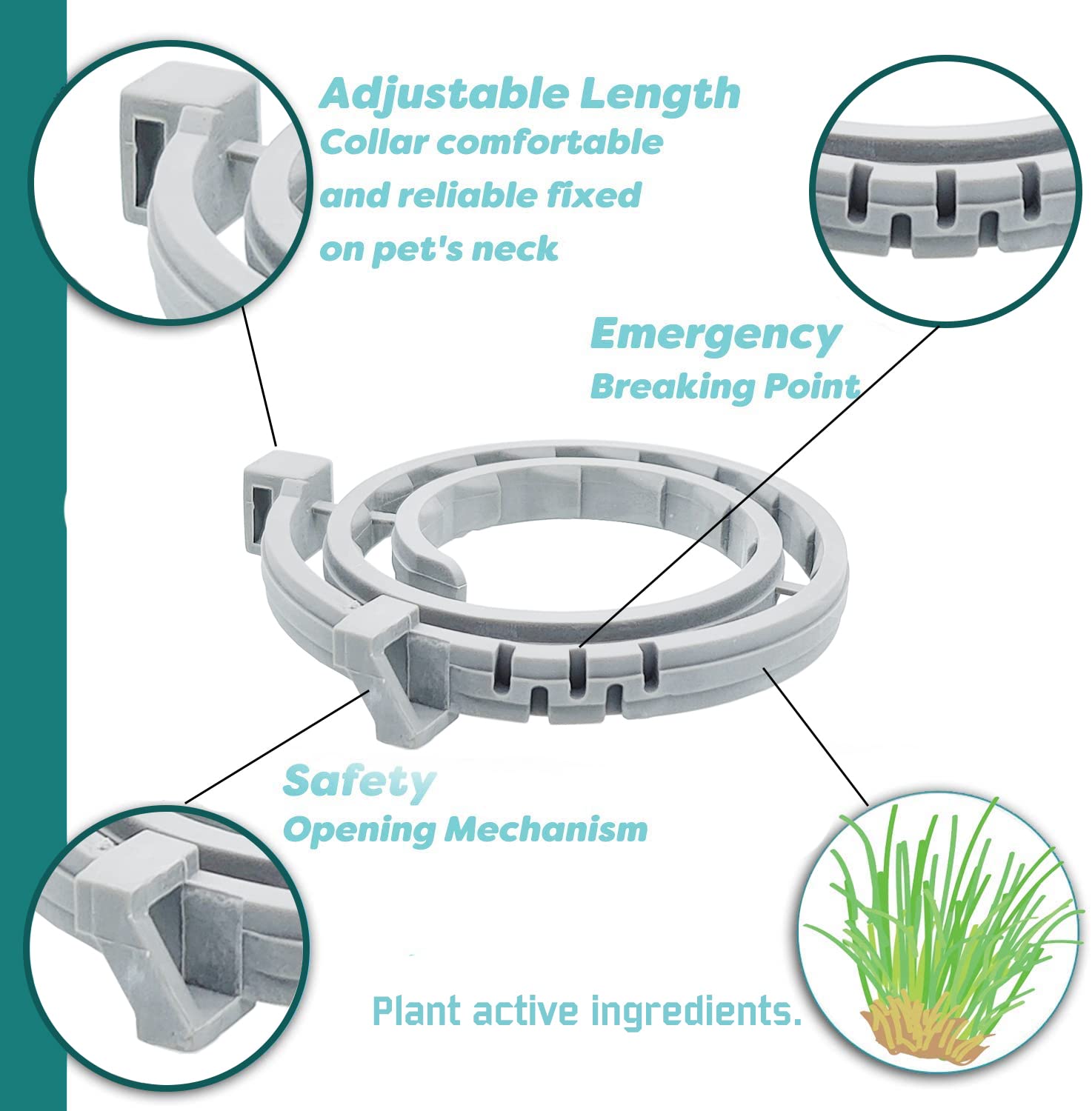 Flea And Tick Collar For Cats. Offers 4 * 6 Months Of Protection. Made From Quality Essential Oils. Waterproof And Natural. Prot