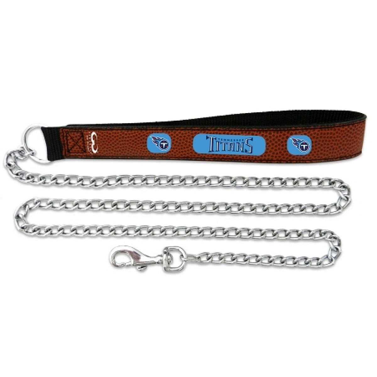 Nfl Tennessee Titans Football Leather 3.5Mm Chain Leash, Large