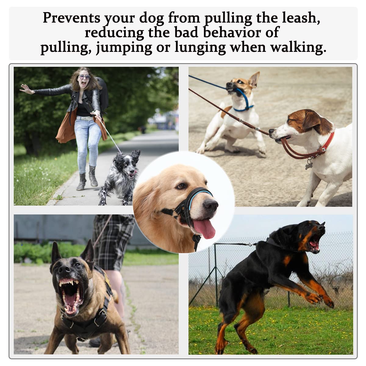 Barkless Dog Head Collar, No Pull Head Halter With Soft Padding, Reflective Soft Padded Snout Harness For Small And Medium Dogs