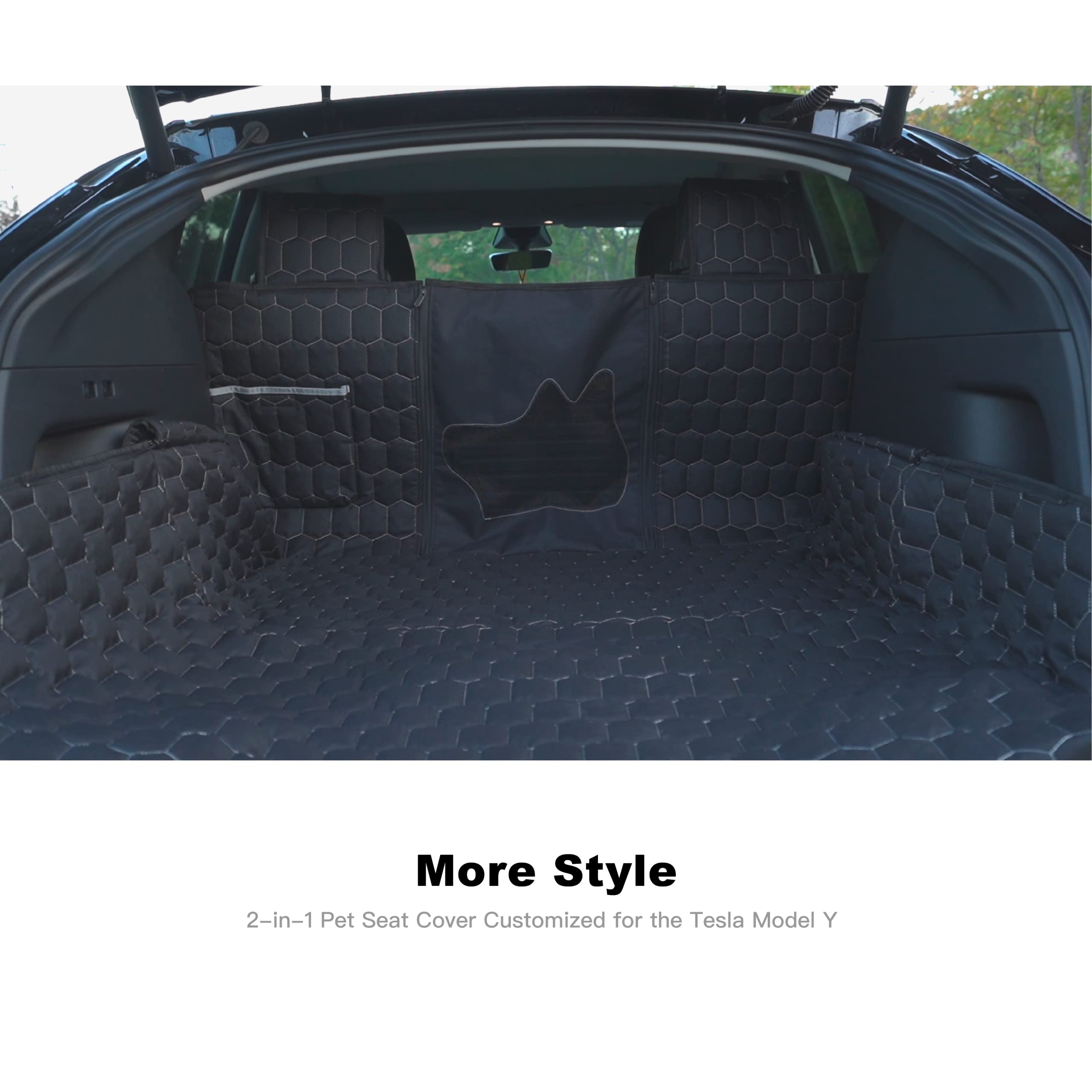 Meginc Dog Seat Covers For Back Seat, Dog Car Seat For Tesla Model Y& Suv Cargo Liner, 100% Waterproof Pet Seat Cover Protector From Scratches, Scuffs, Dog Hammock For 2020 2021 2022 Model Y