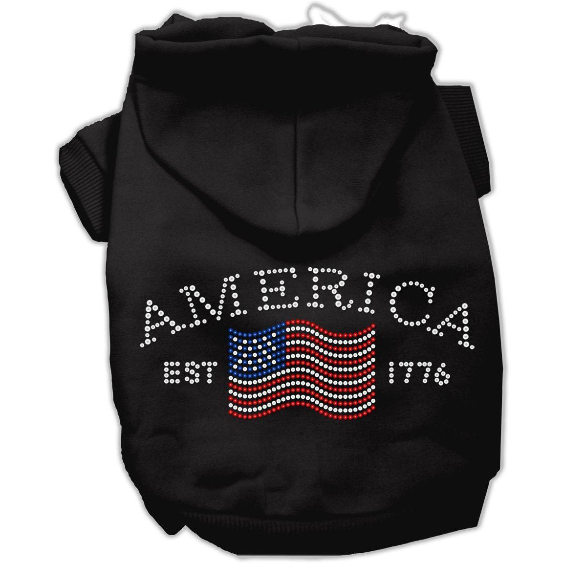 Mirage Pet Products 14-Inch Classic American Hoodies, Large, Black