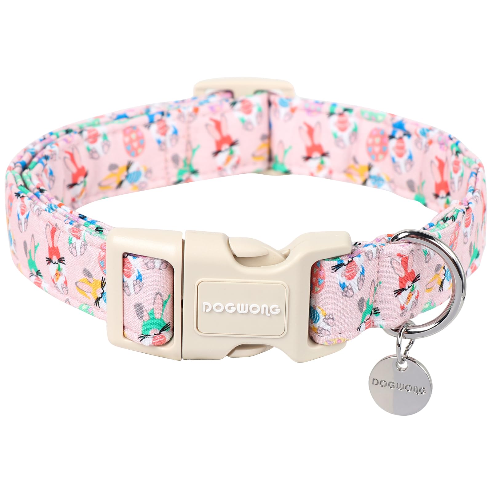 Dogwong Easter Rabbit Dog Collar, Colorful Egg Dog Collar Soft Durable Adjustable Comfortable Cute Easter Puppy Collar For Small